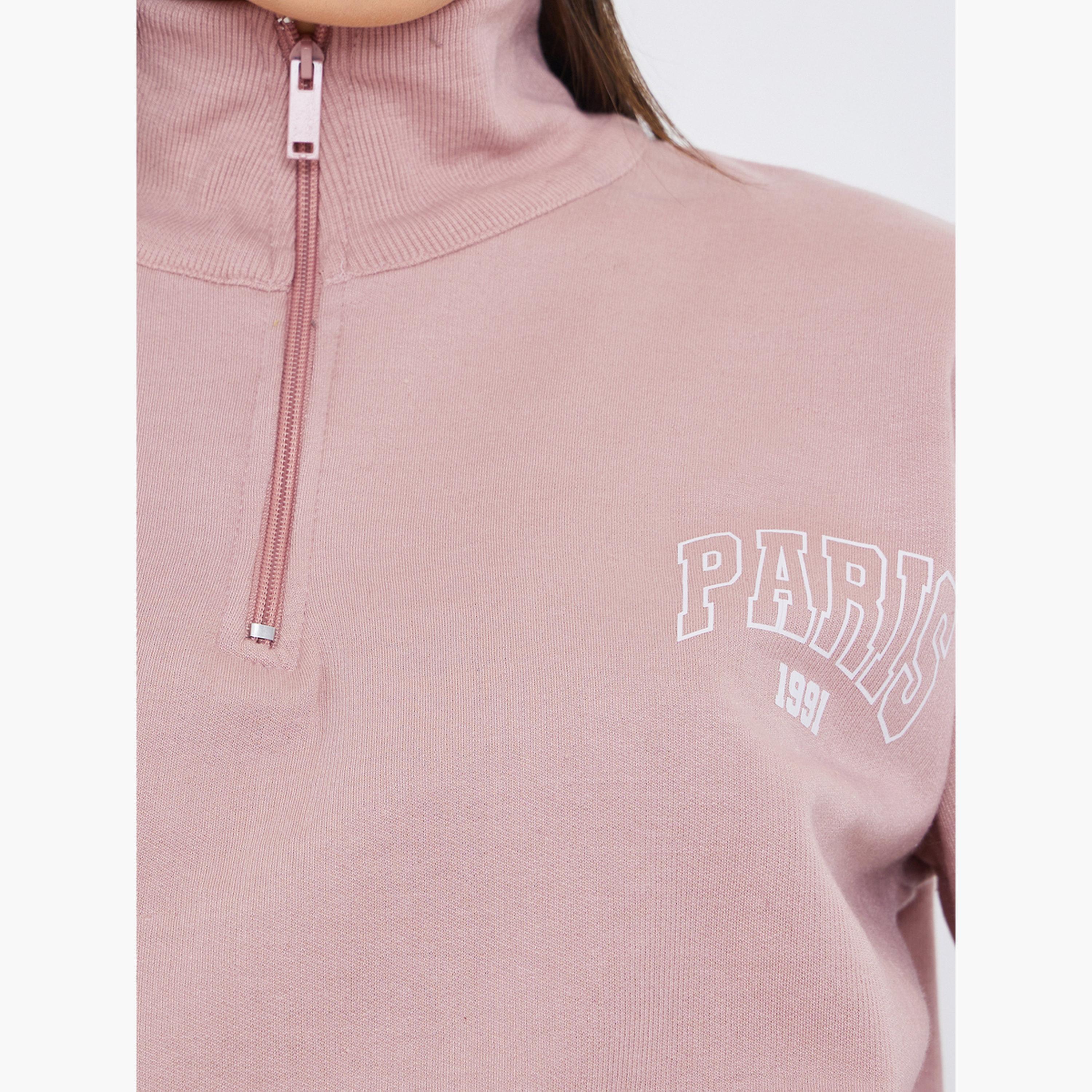 Styli Paris Print High Neck Long Sleeves Women's Sweatshirt-women-clothing-hoodiesandsweatshirts-sweatshirts-image-5
