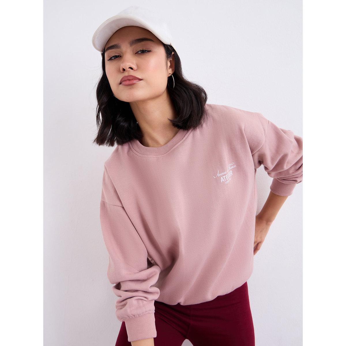 Styli Oversized Regular Length Slogan Sweatshirt-women-winterwear-hoodiesandsweatshirts-hoodies-image-1