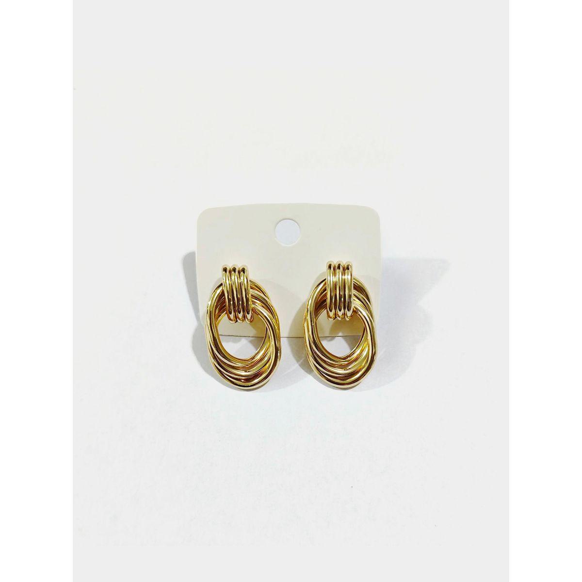 Styli Interlock Oval Earrings-women-watchesandjewellery-jewellery-earrings-image-1