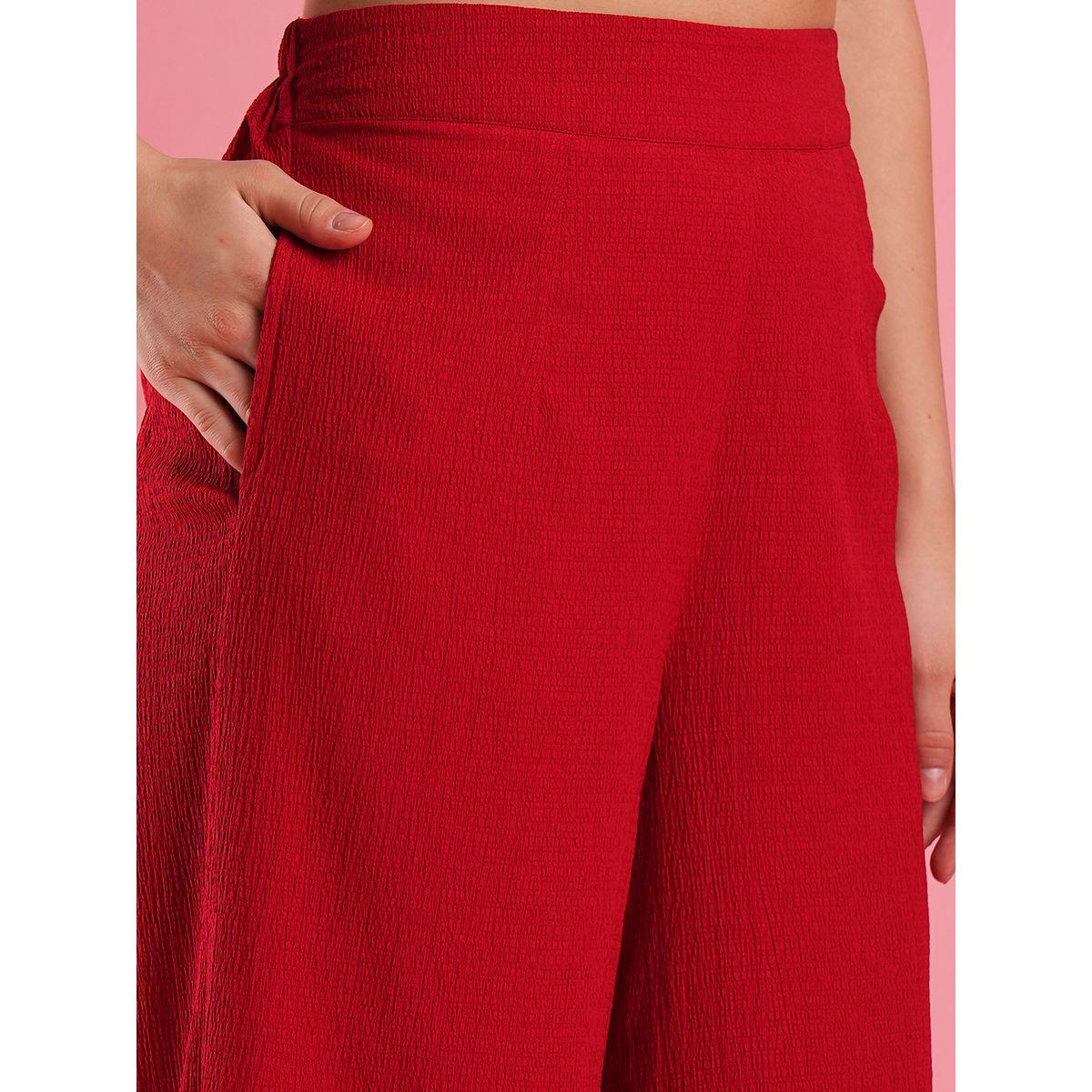 طقم منسق من بنطال وبلوزة قصيرة بحمالات كتف-women-clothing-coordsets-image-5