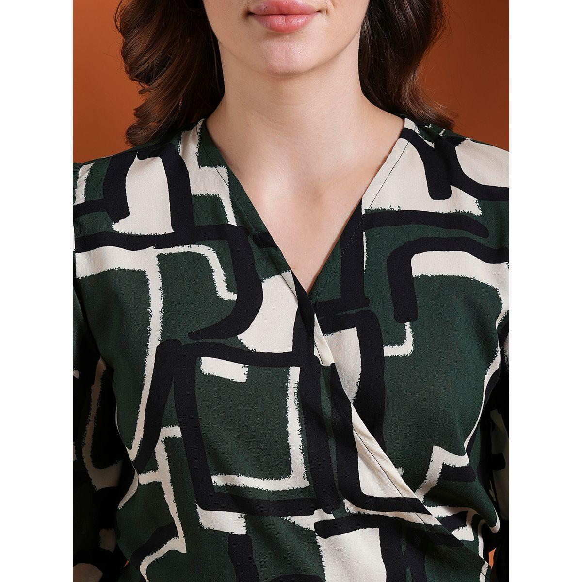 Globus X Styli Abstract Print Back Tie-Up Top and Palazzos Co-Ords-women-clothing-coordsets-image-4