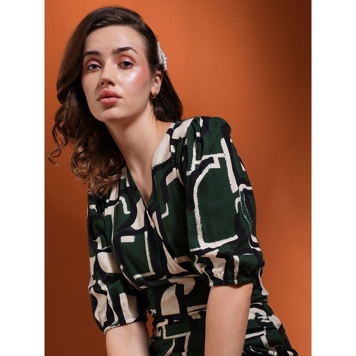 Globus X Styli Abstract Print Back Tie-Up Top and Palazzos Co-Ords-women-clothing-coordsets-image-6