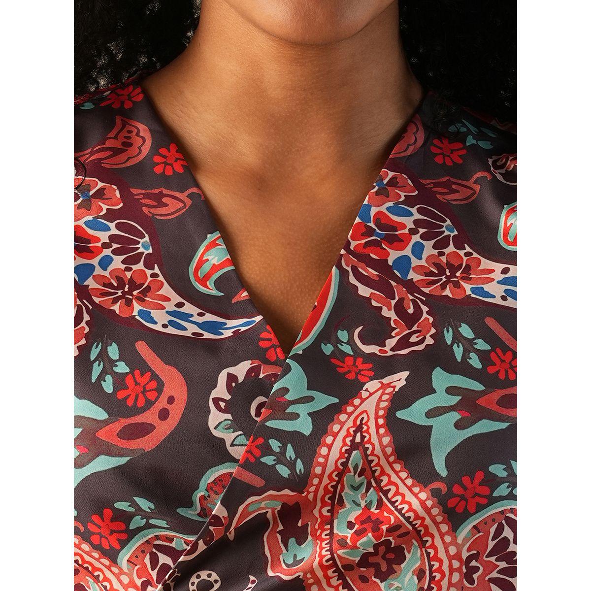 Globus X Styli Paisley Print Crop Top and Ruffled Maxi Skirt Co-Ords-women-clothing-coordsets-image-4