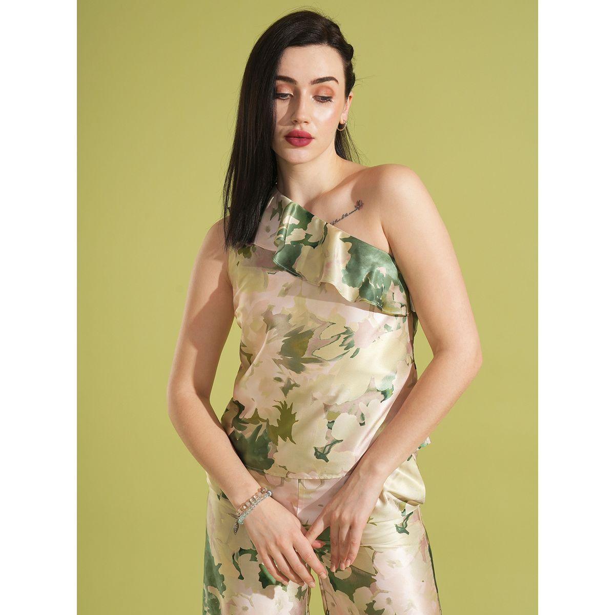 طقم منسق من بنطال وبلوزة بطبعة زهور-women-clothing-coordsets-image-7
