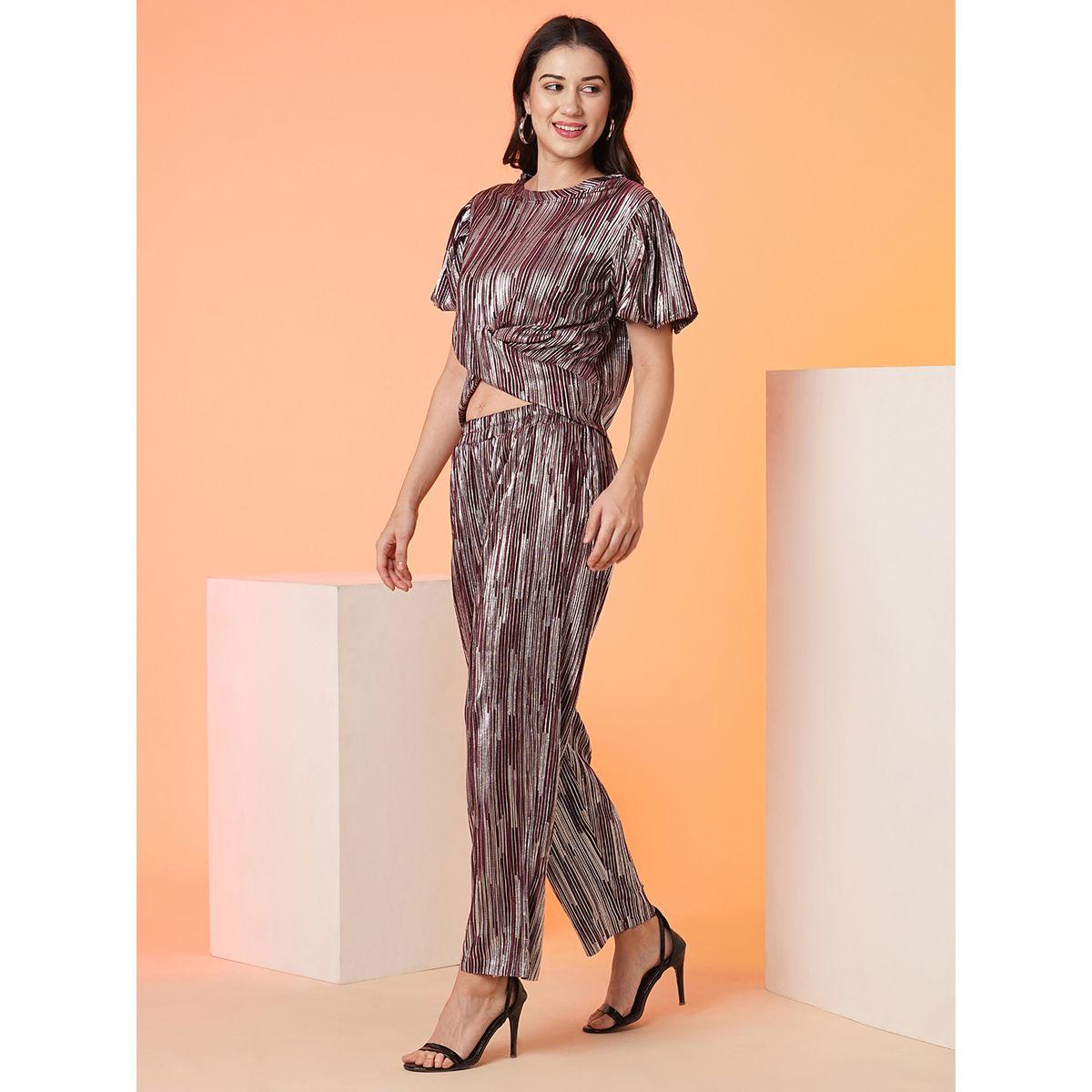 Globus X Styli Striped Crop Top and Trouser Co-Ords-women-clothing-coordsets-image-2