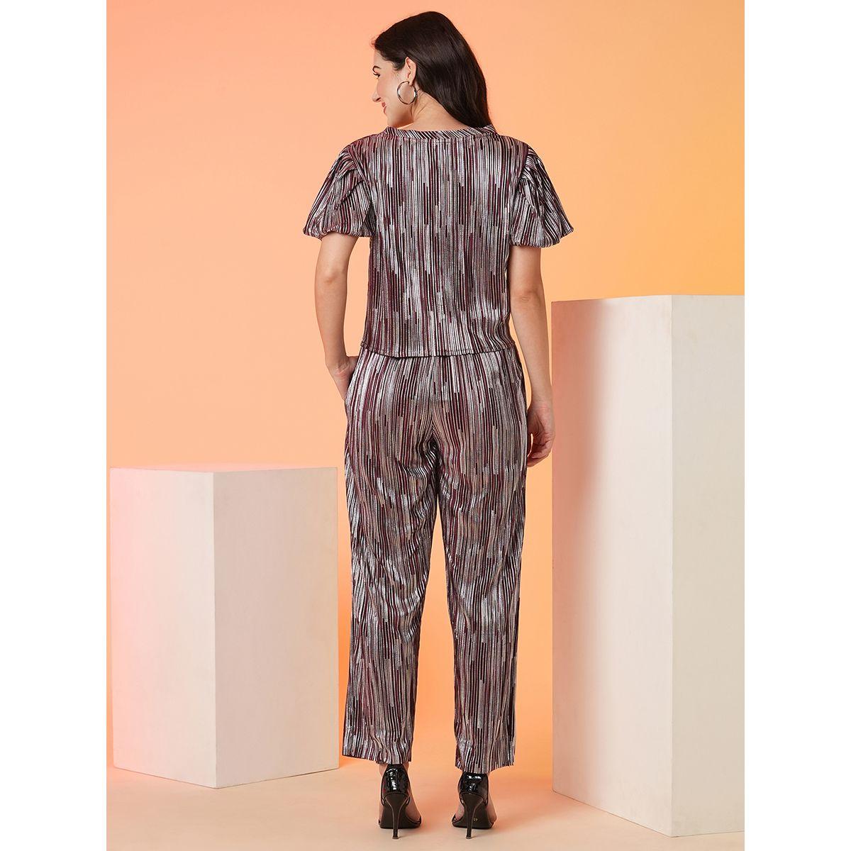Globus X Styli Striped Crop Top and Trouser Co-Ords-women-clothing-coordsets-image-3