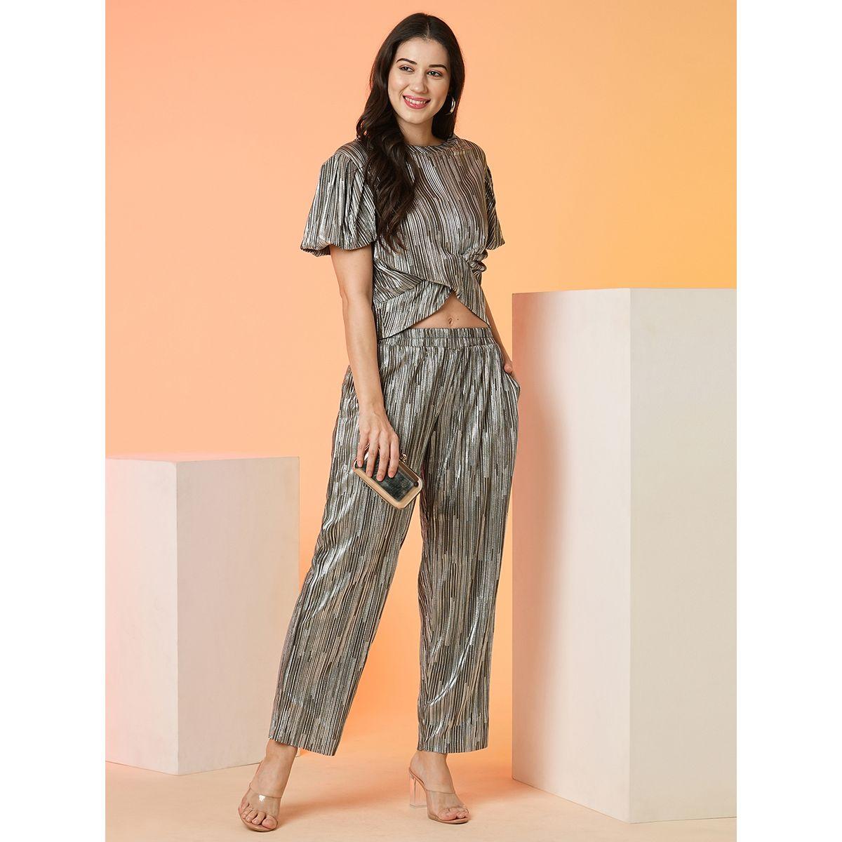 Globus X Styli Striped Front Twist Top and Trousers Co-Ords-women-clothing-coordsets-image-6
