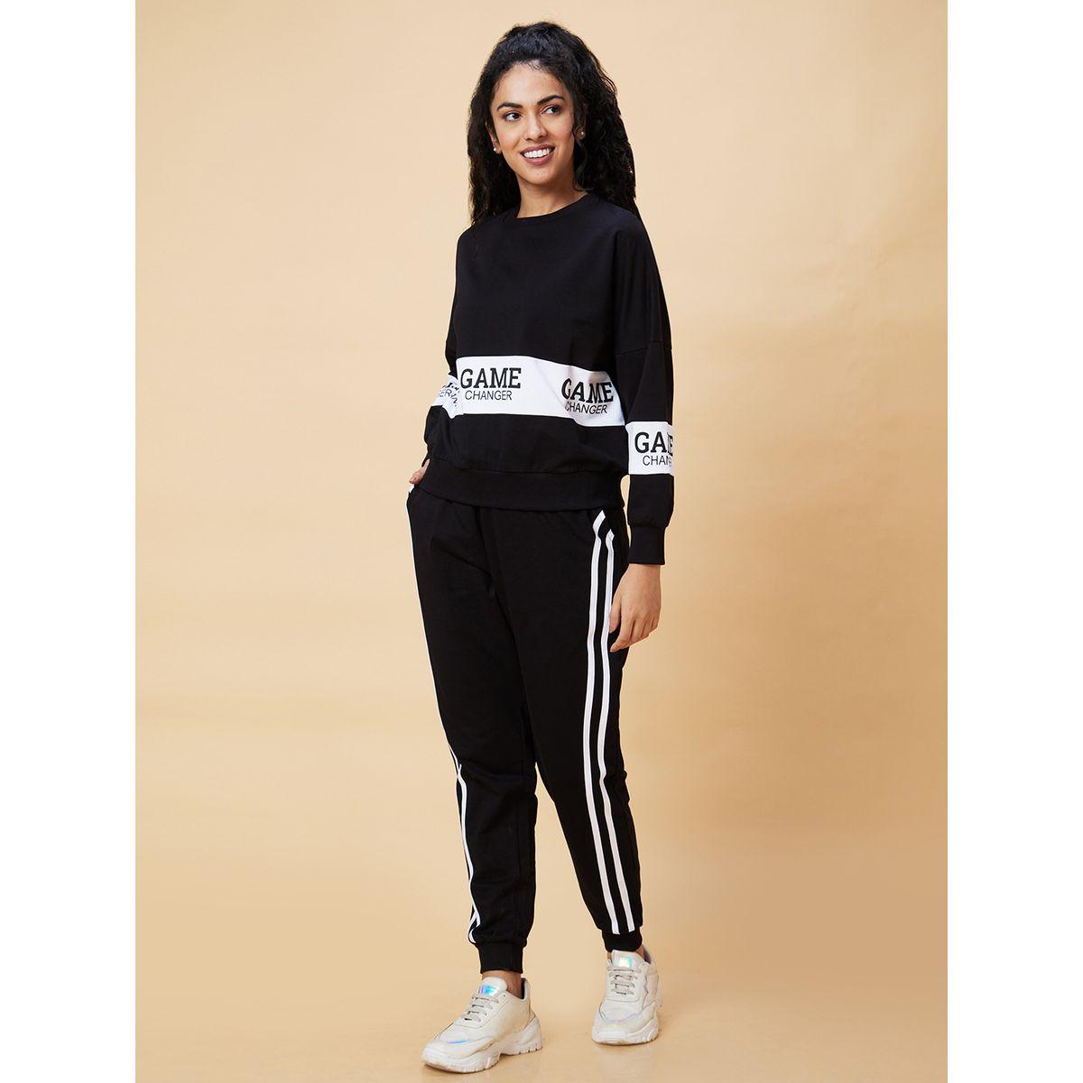 Globus X Styli Printed Boxy Fit Sweatshirt with Joggers Co-Ords-women-clothing-coordsets-image-3