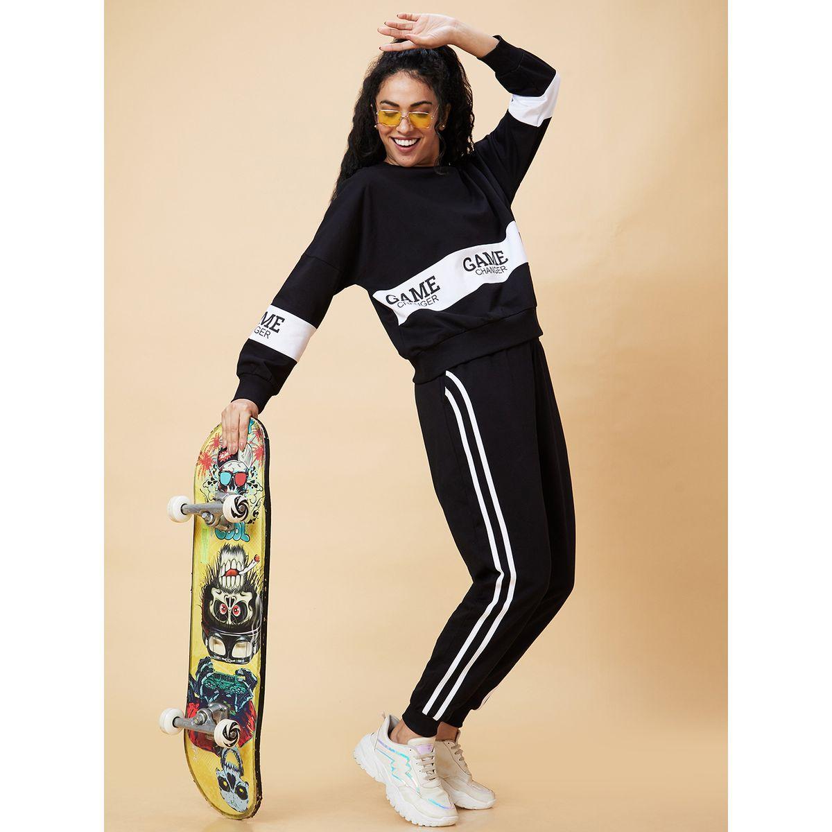 Globus X Styli Printed Boxy Fit Sweatshirt with Joggers Co-Ords-women-clothing-coordsets-image-7
