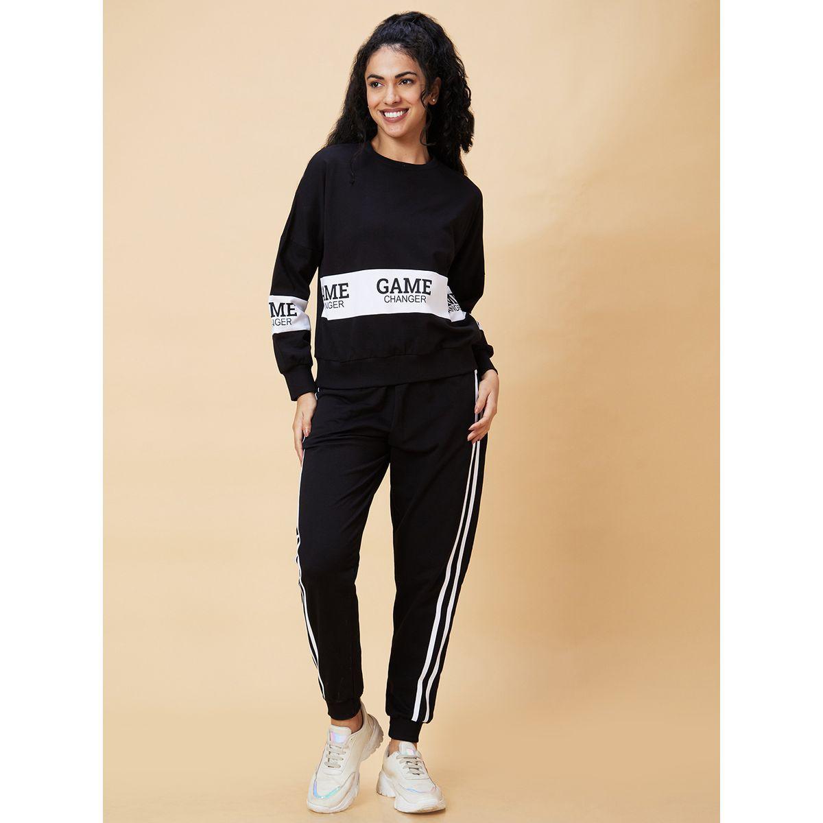 Globus X Styli Printed Boxy Fit Sweatshirt with Joggers Co-Ords-women-clothing-coordsets-image-8