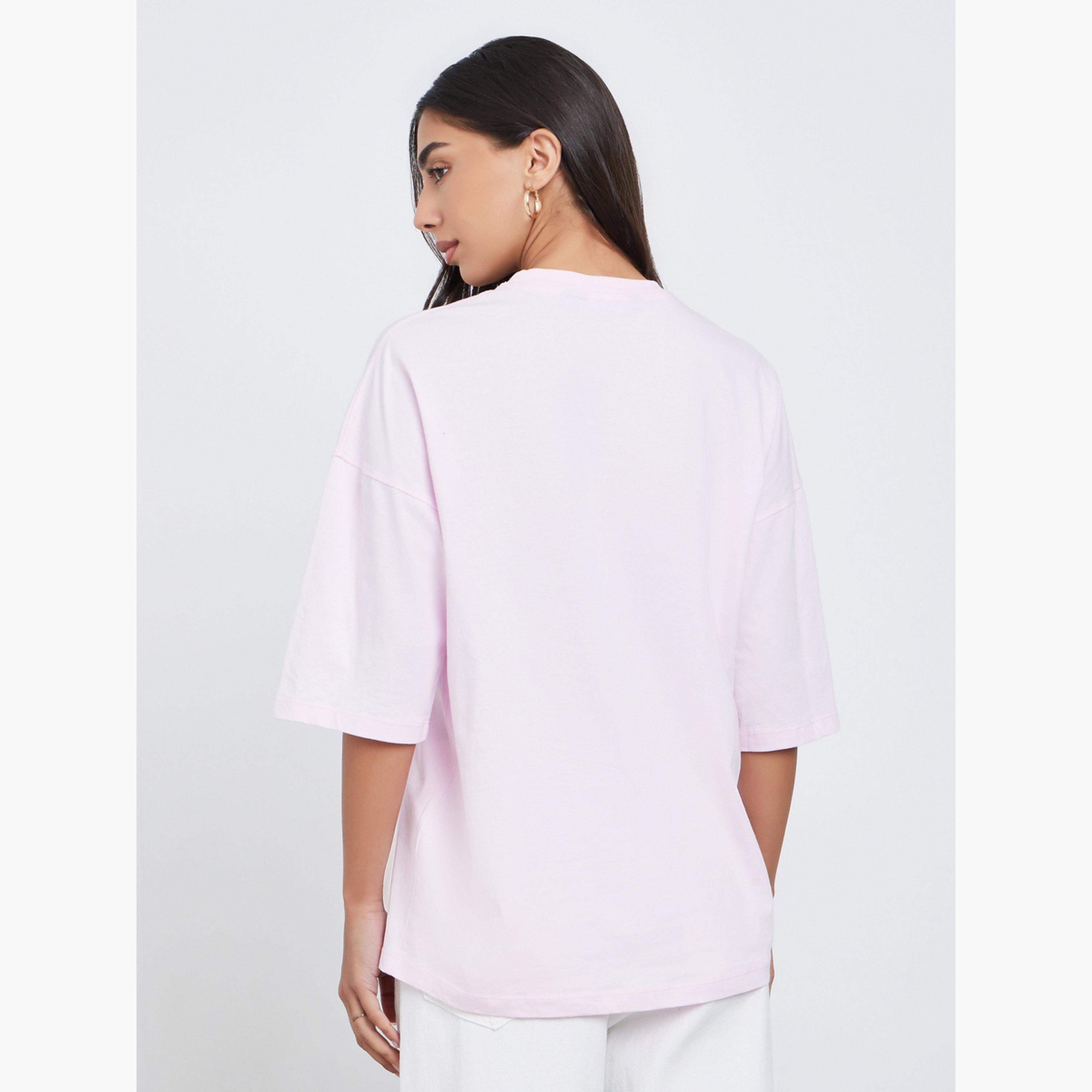 Styli Women Oversized Embroidered Washed T-Shirt-women-clothing-tshirts-image-4
