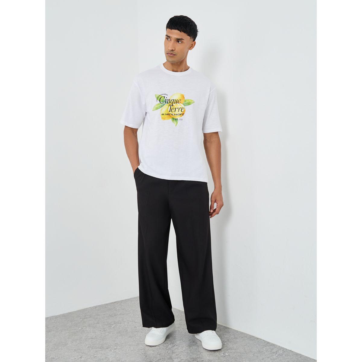Styli Men Black Oversized Double Pleated Trousers-men-clothing-bottoms-trousersandchinos-trousers-image-2