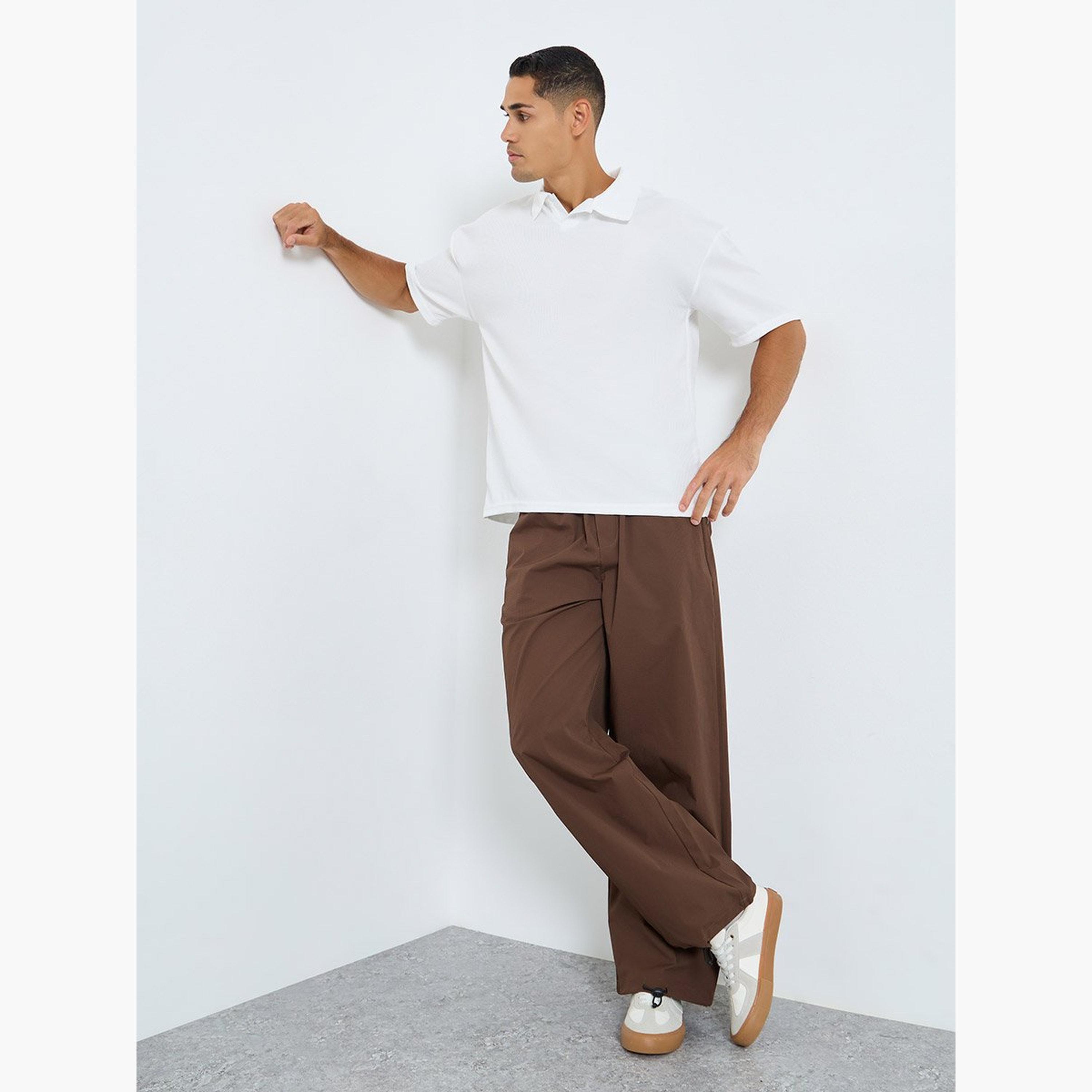 ستايلي - بنطال باراشوت مقاس كبير برباط-men-clothing-bottoms-trousersandchinos-trousers-image-2