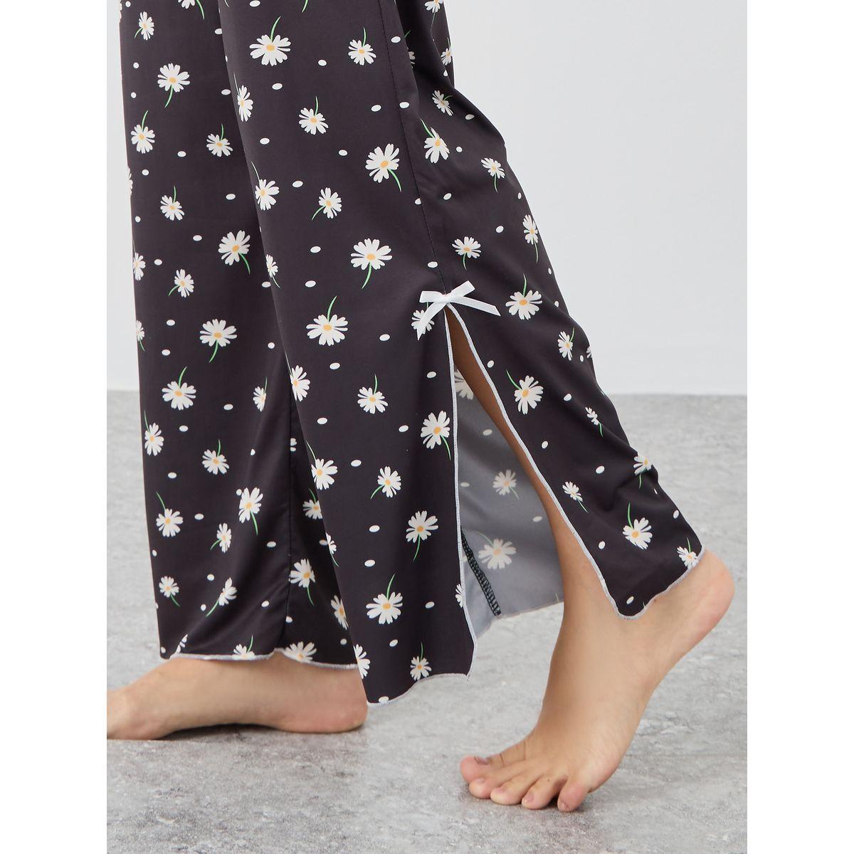 Styli Button Front Short Sleeve Top and Pyjama Set-women-clothing-nightwear-pyjamas-longsets-image-5