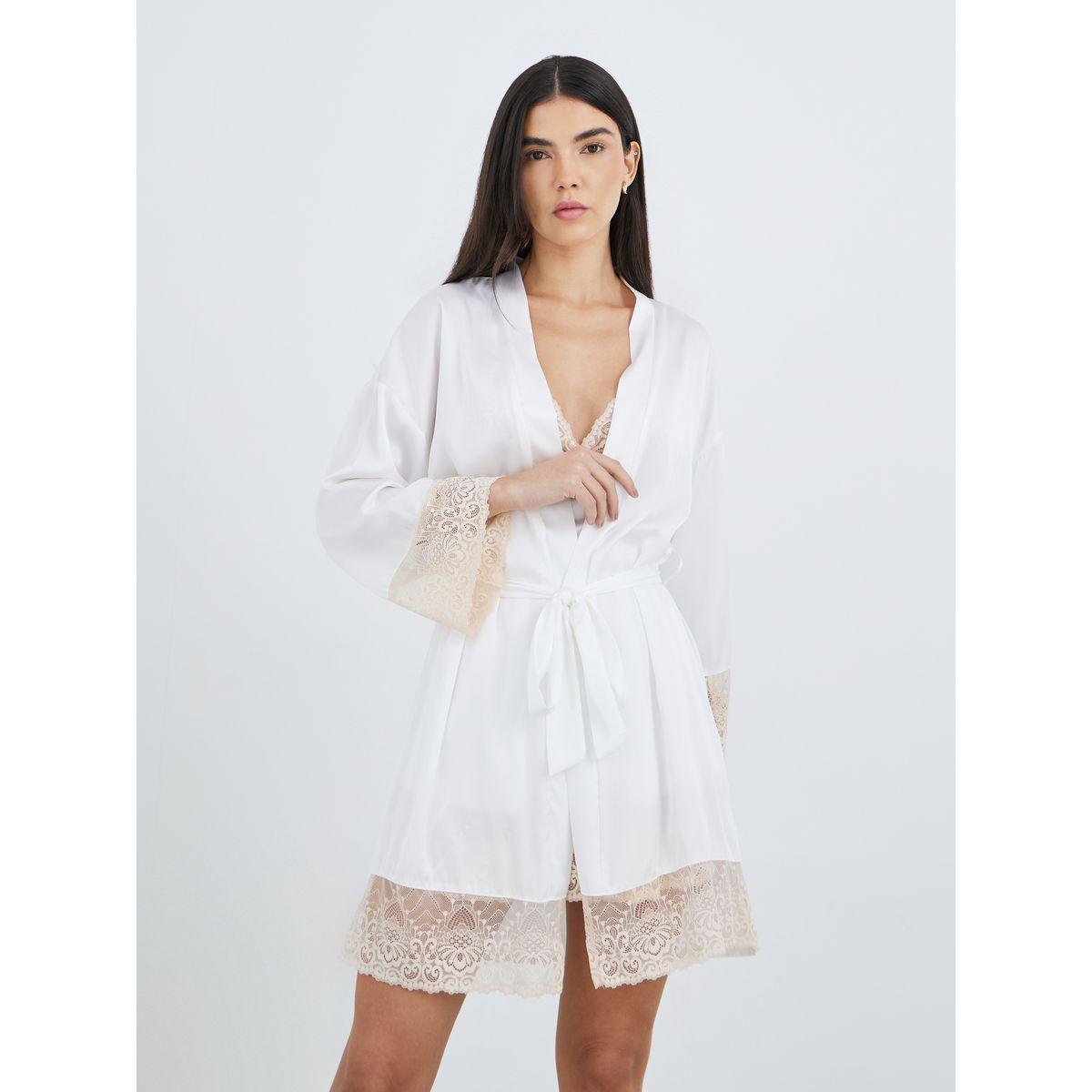 قميص نوم بتفاصيل دانتيل مع روب-women-clothing-nightwear-robes-image-3