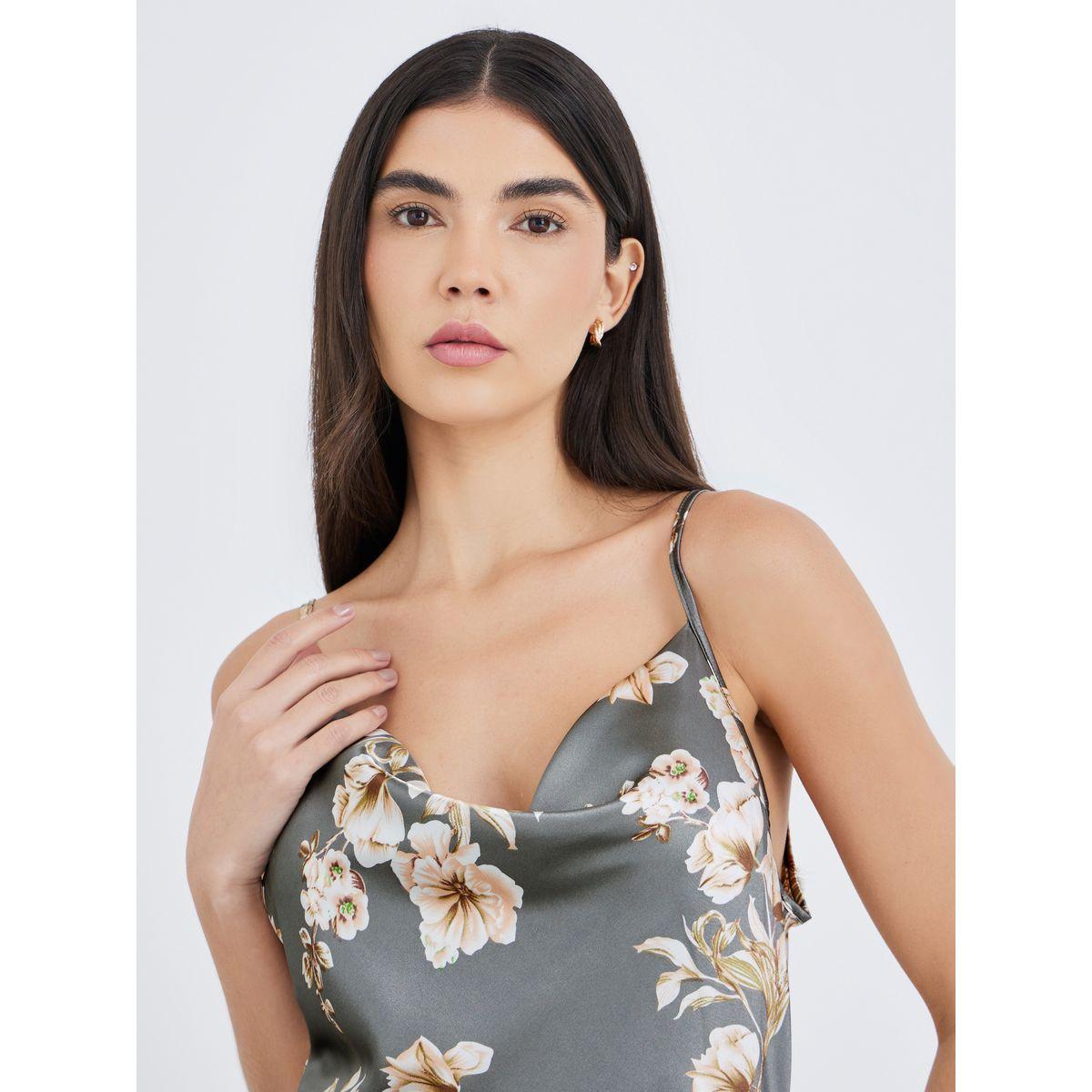 Styli Floral Print Side Slit Slip Dress-women-clothing-nightwear-nighties-image-3