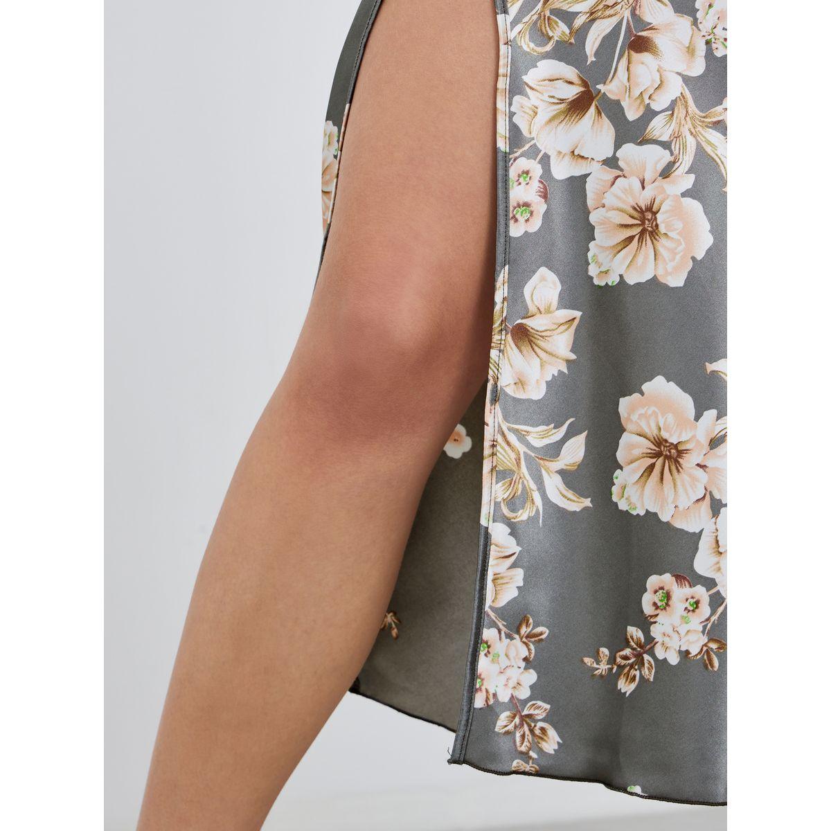 Styli Floral Print Side Slit Slip Dress-women-clothing-nightwear-nighties-image-4