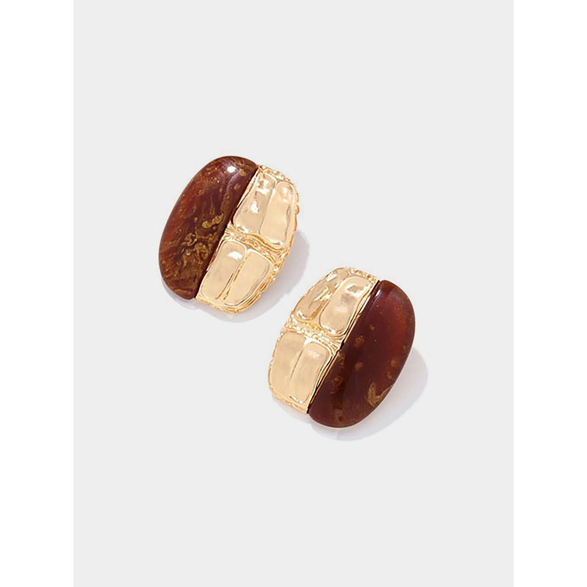 Styli Two Tone Earrings-women-watchesandjewellery-jewellery-earrings-image-1