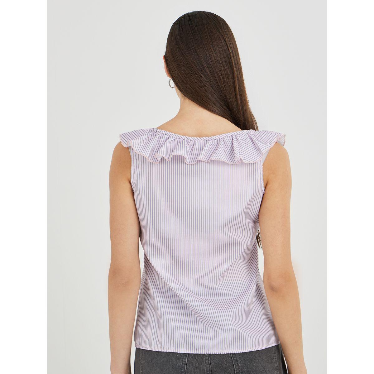 بلوزة مخططة بلا أكمام مع كشكش-women-clothing-shirtsandblouses-blouses-image-6