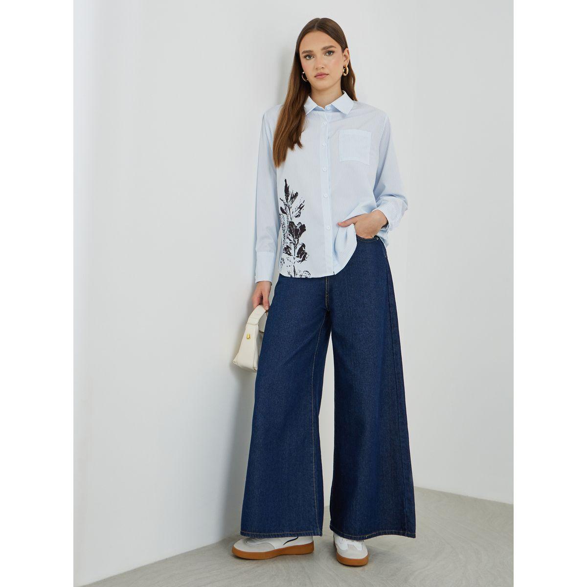 Styli Floral Print Long Sleeve Oversized Shirt-women-clothing-shirtsandblouses-shirts-image-2