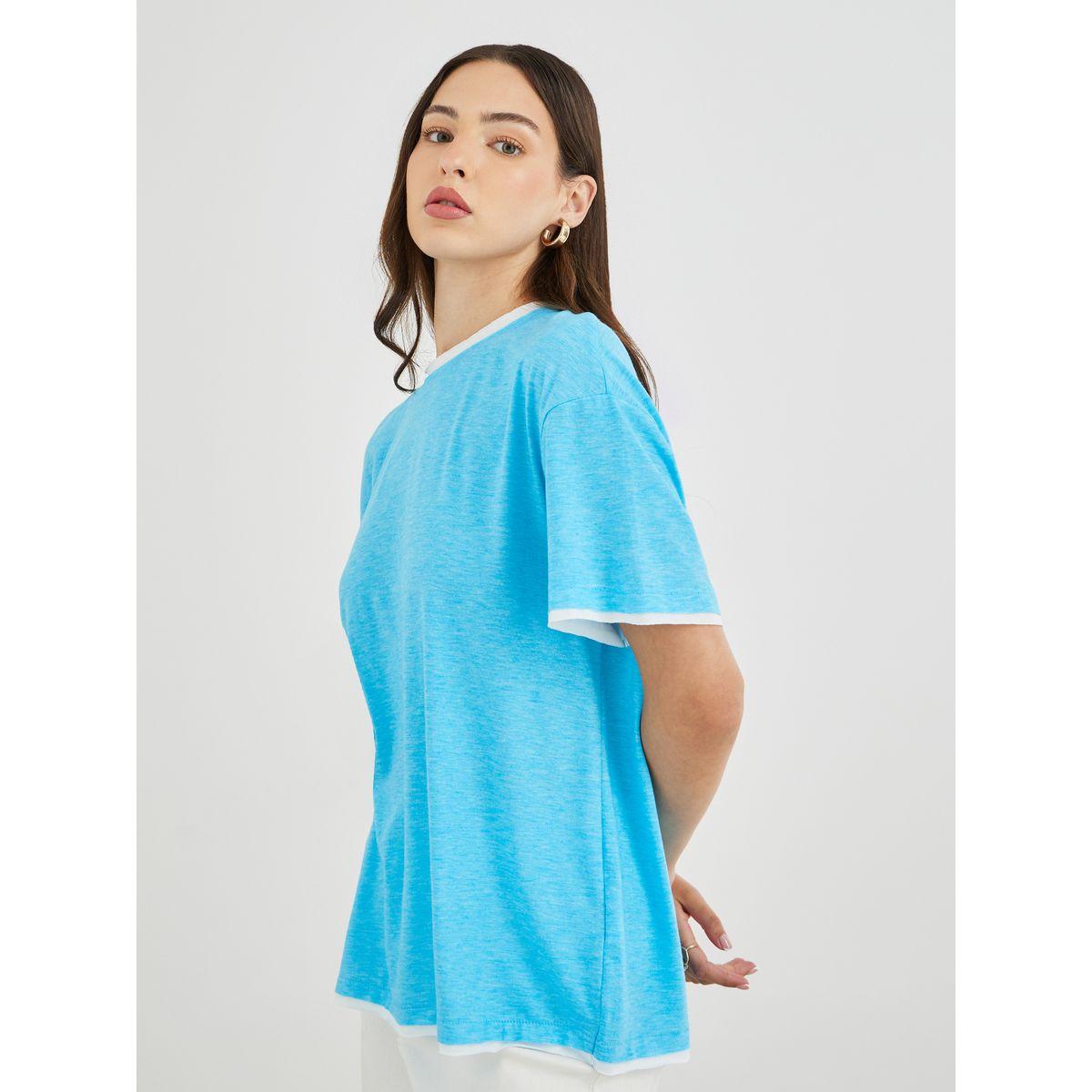 تيشيرت فضفاض بتفاصيل مُتباينة-women-clothing-tshirts-image-4