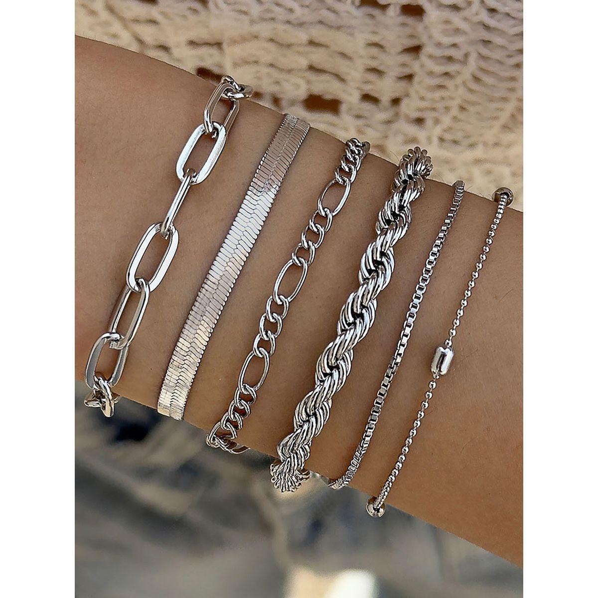 مجموعة من 6 أساور يد كاجوال-women-watchesandjewellery-jewellery-banglesandbracelets-image-1