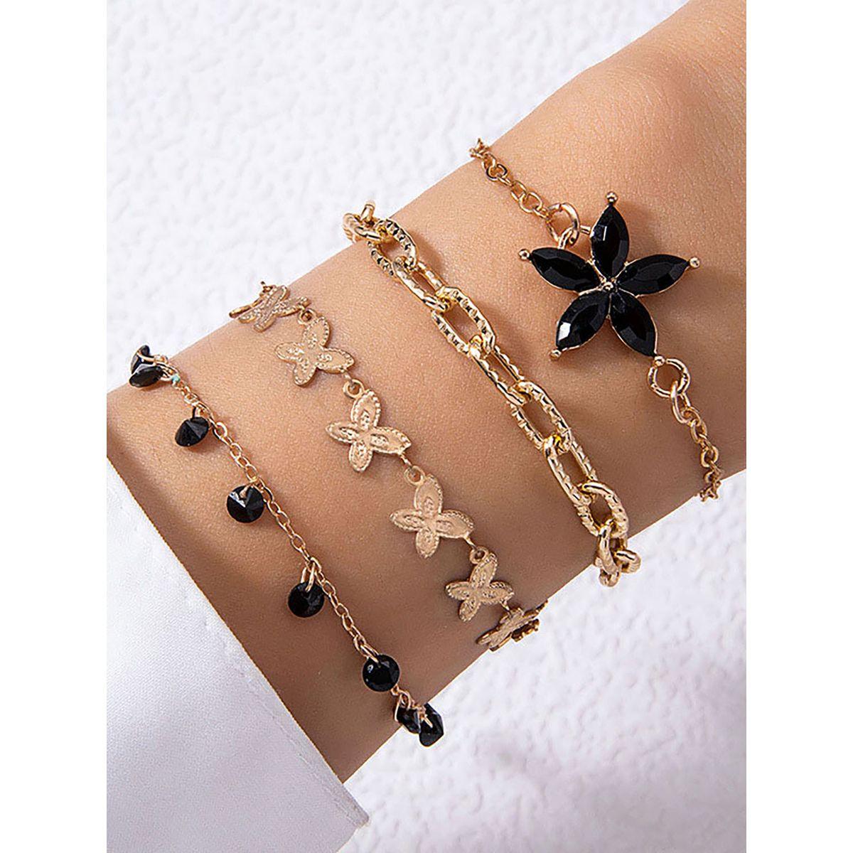 مجموعة من 4 أساور يد كاجوال-women-watchesandjewellery-jewellery-banglesandbracelets-image-1
