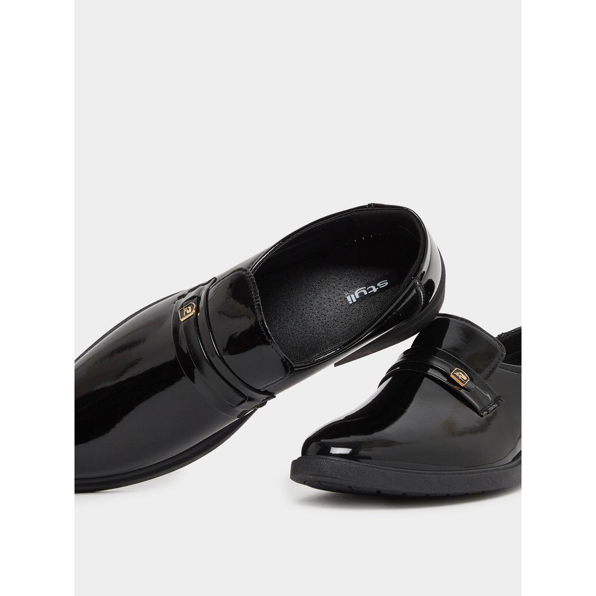 Styli Plain Almond Toe Slip On Formal Shoes-men-shoes-loafersandmoccasins-image-3
