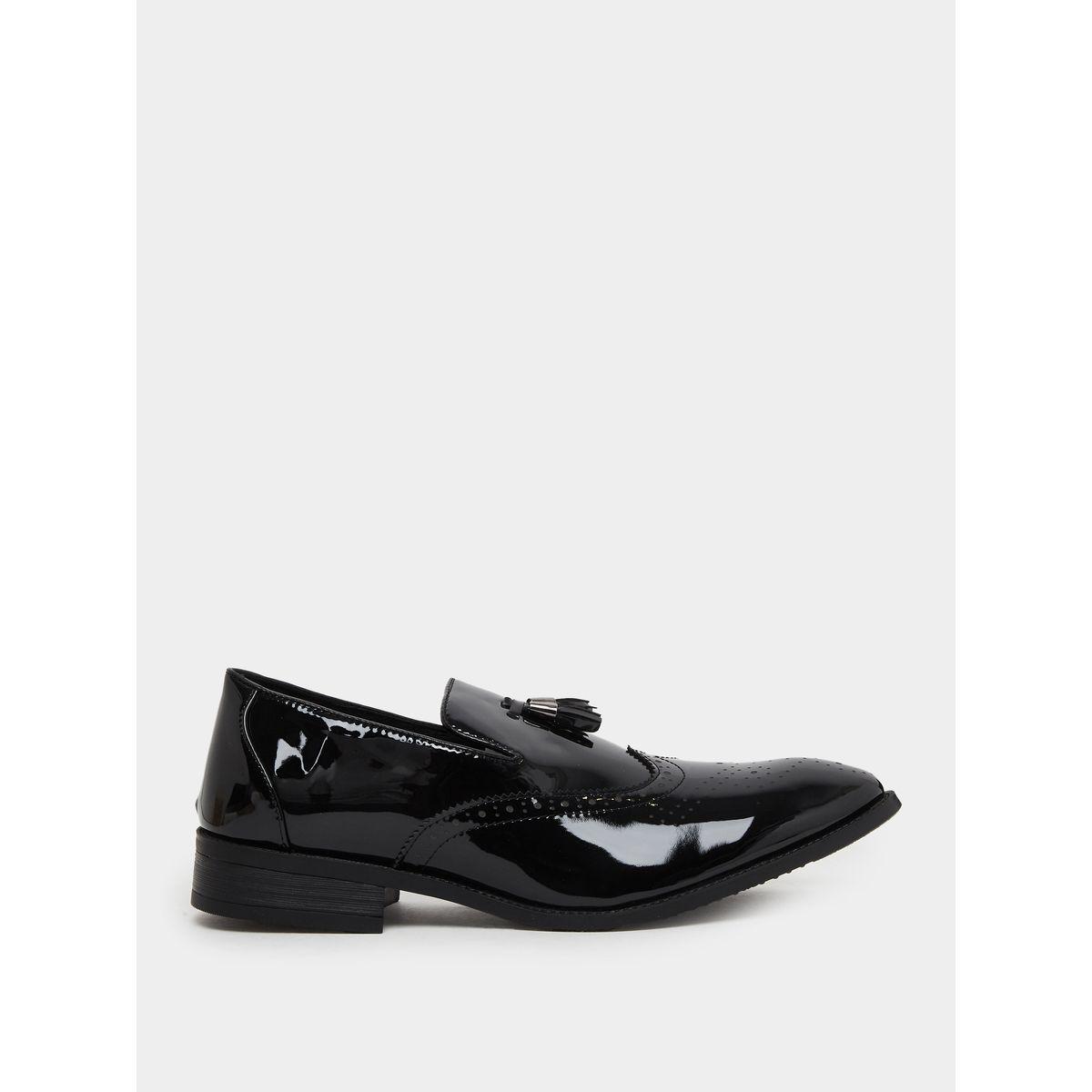 Styli Textured Pointed Toe Slip On Formal Shoes-men-shoes-loafersandmoccasins-image-1