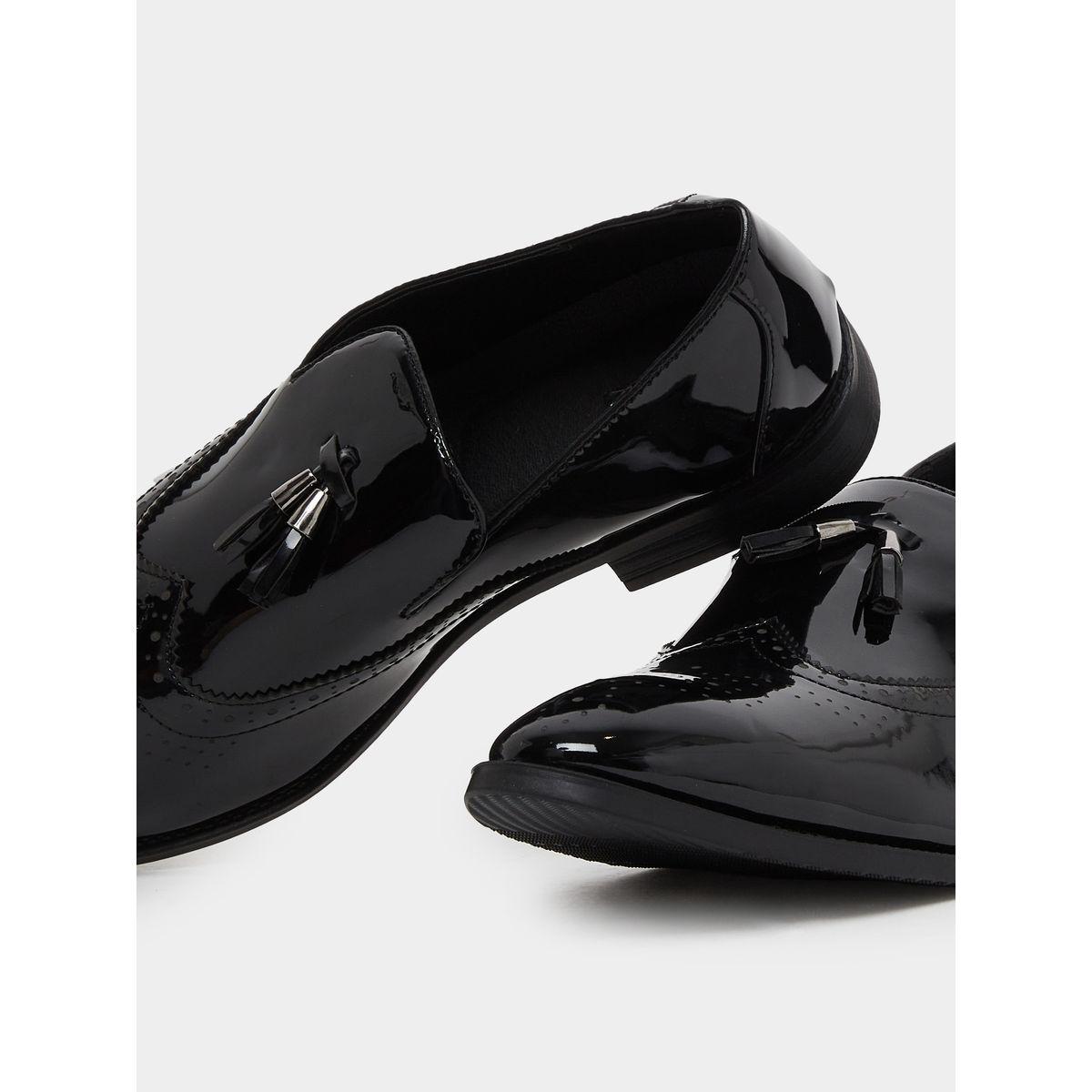 Styli Textured Pointed Toe Slip On Formal Shoes-men-shoes-loafersandmoccasins-image-3