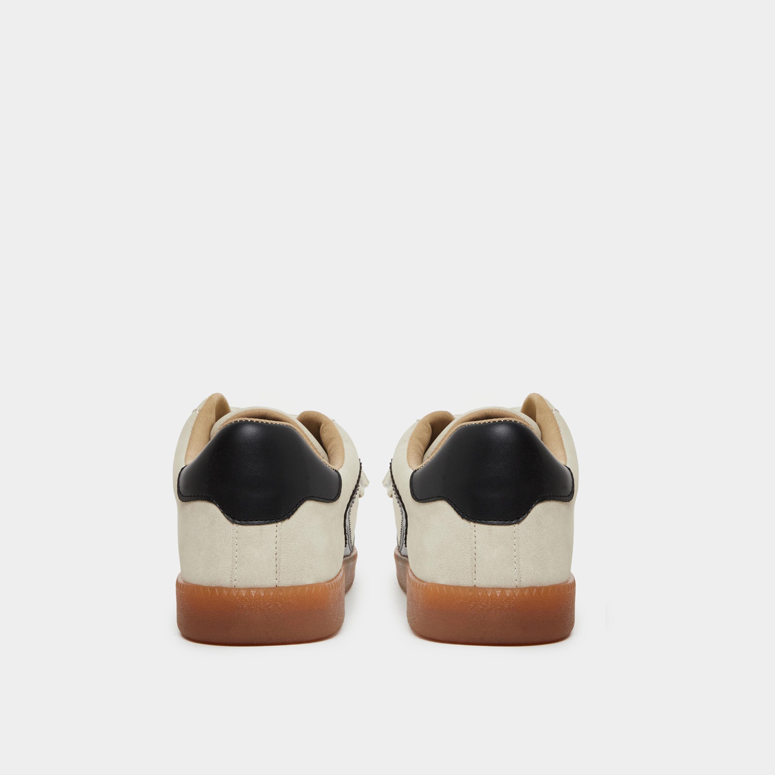 Styli Men Beige Panelled Hook and Loop Closure Sneakers-men-shoes-sneakers-image-4