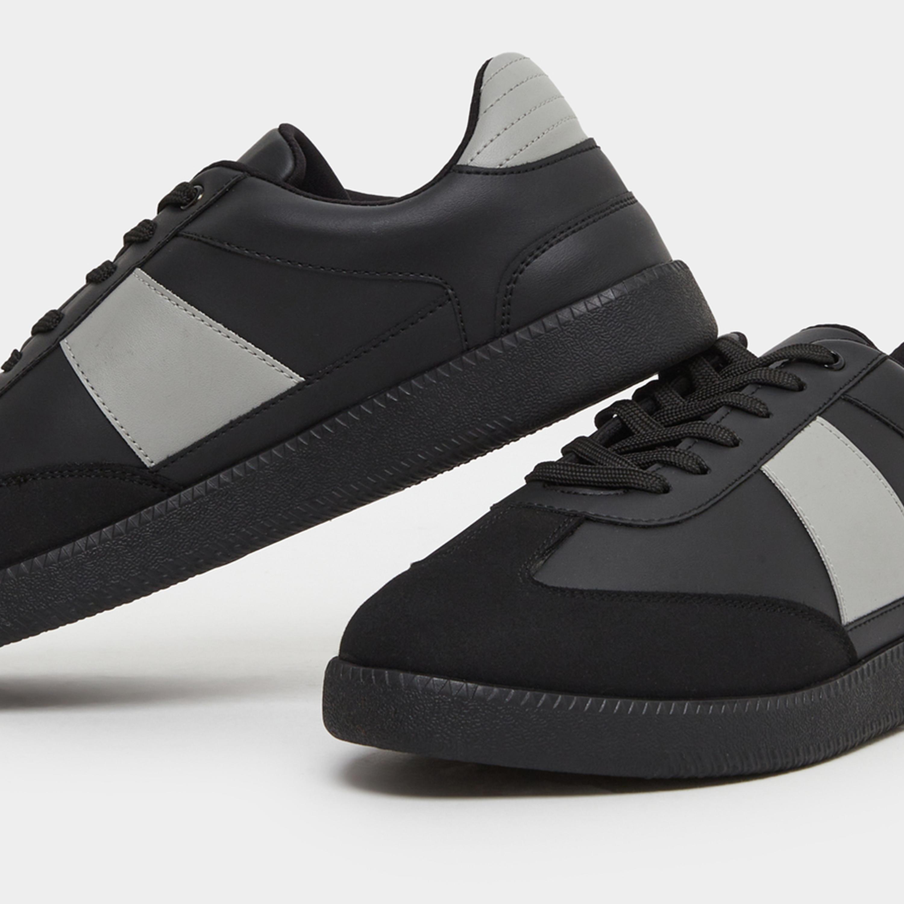 Styli Men Color Block Suede Lace Up Sneaker-men-shoes-sneakers-image-3