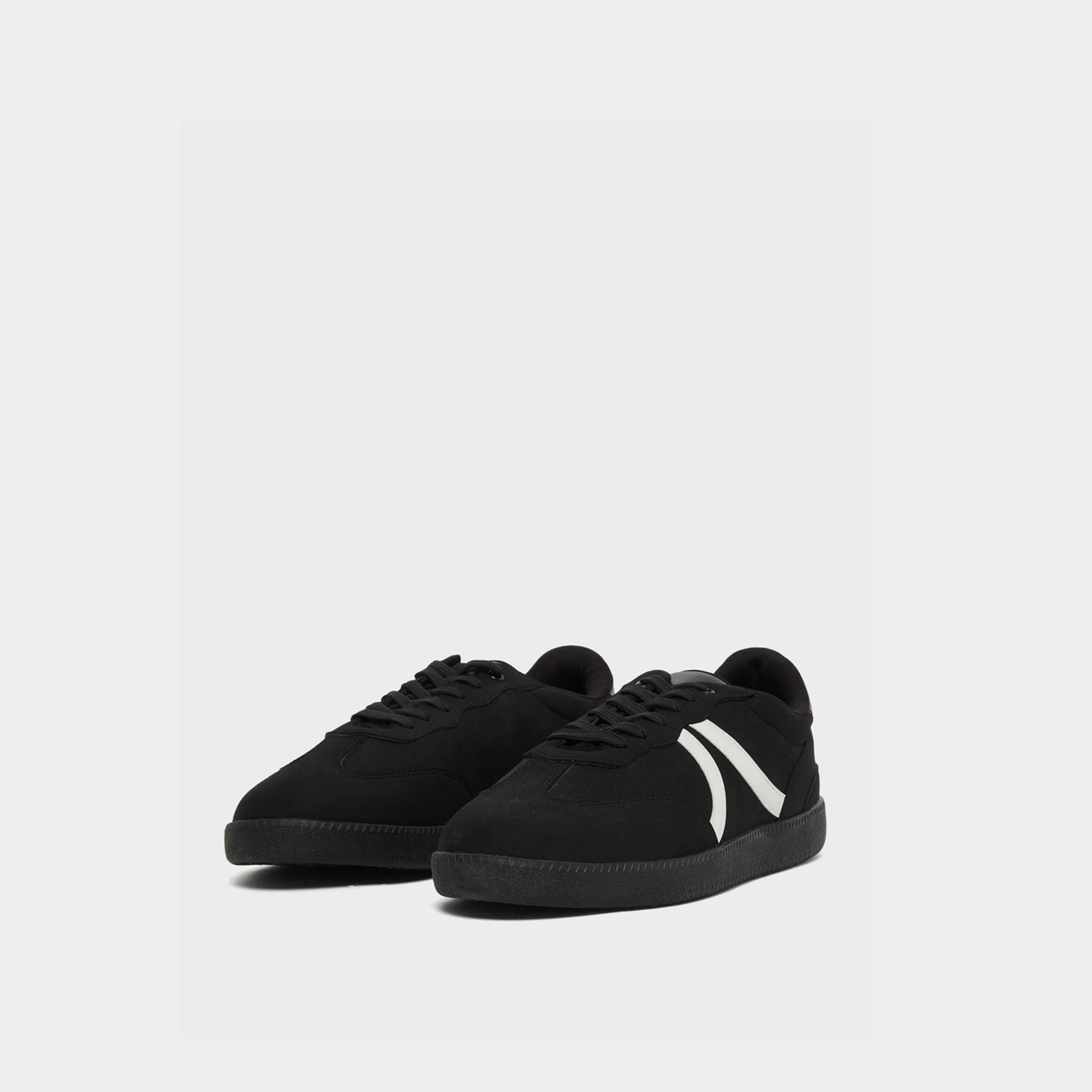 Styli Men Suede Striped Detail Lace Up Sneakers-men-shoes-sneakers-image-1