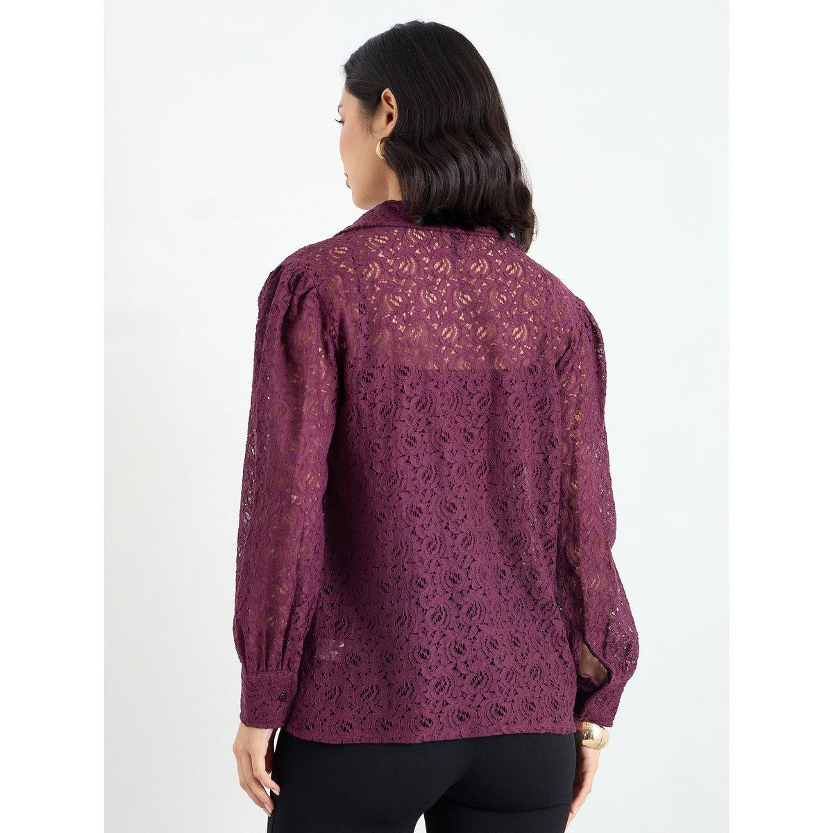 بلوزة بأكمام بالون وتفاصيل دانتيل-women-clothing-shirtsandblouses-shirts-image-5
