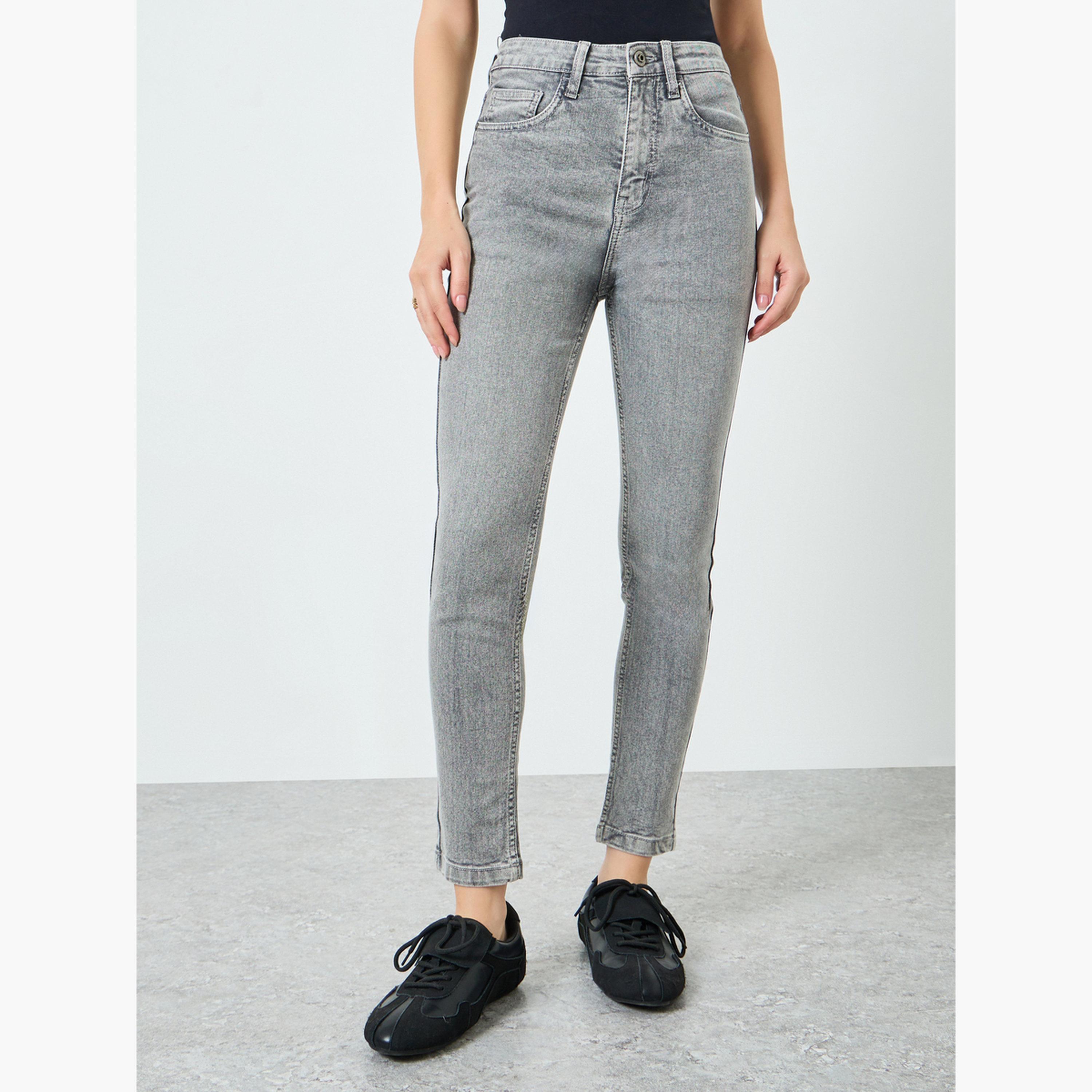 Styli Women Grey High Rise Skinny Jeans-women-clothing-bottoms-jeans-image-1