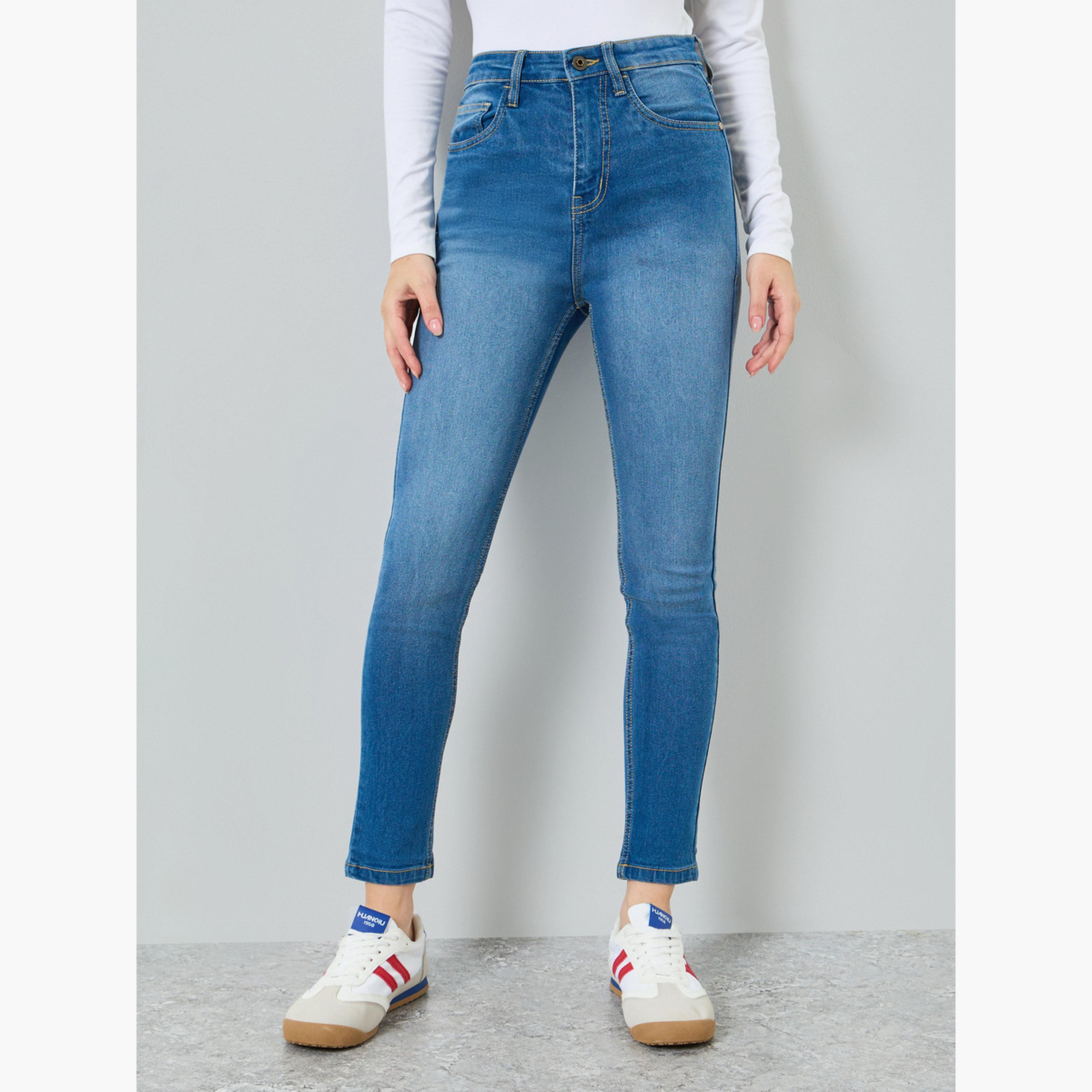 Styli Women Blue High Rise Skinny Jeans-women-clothing-bottoms-jeans-image-1