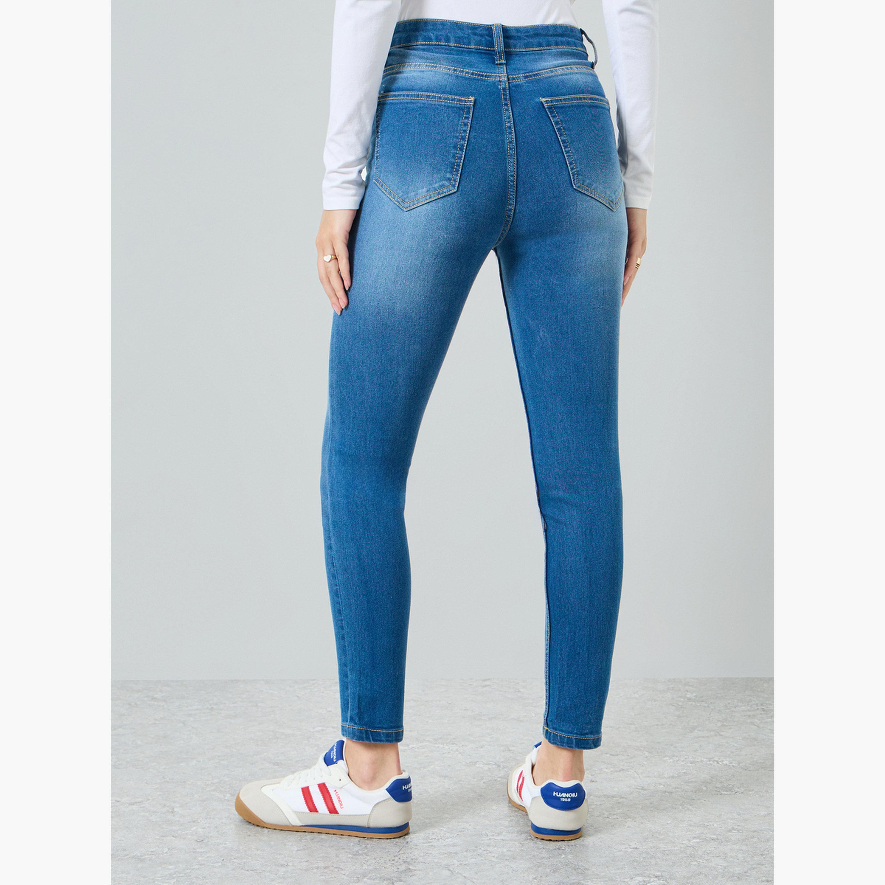 Styli Women Blue High Rise Skinny Jeans-women-clothing-bottoms-jeans-image-4