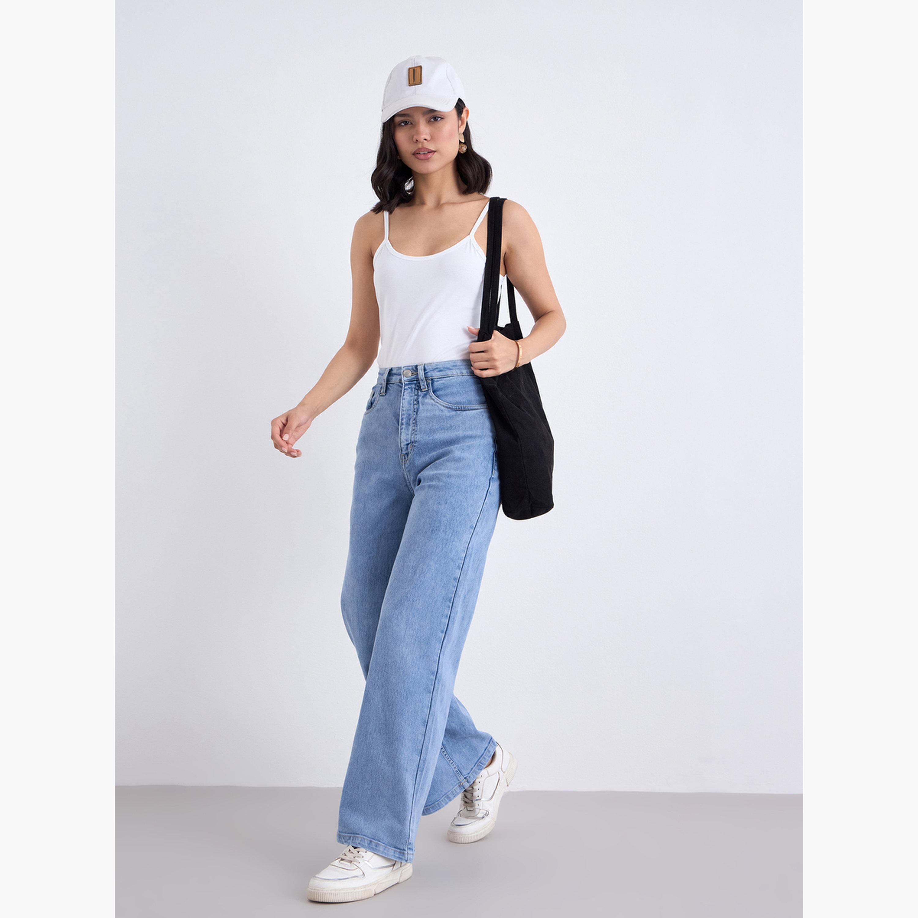 جينز أرجل واسعة وخصر عالي-women-clothing-bottoms-jeans-image-2