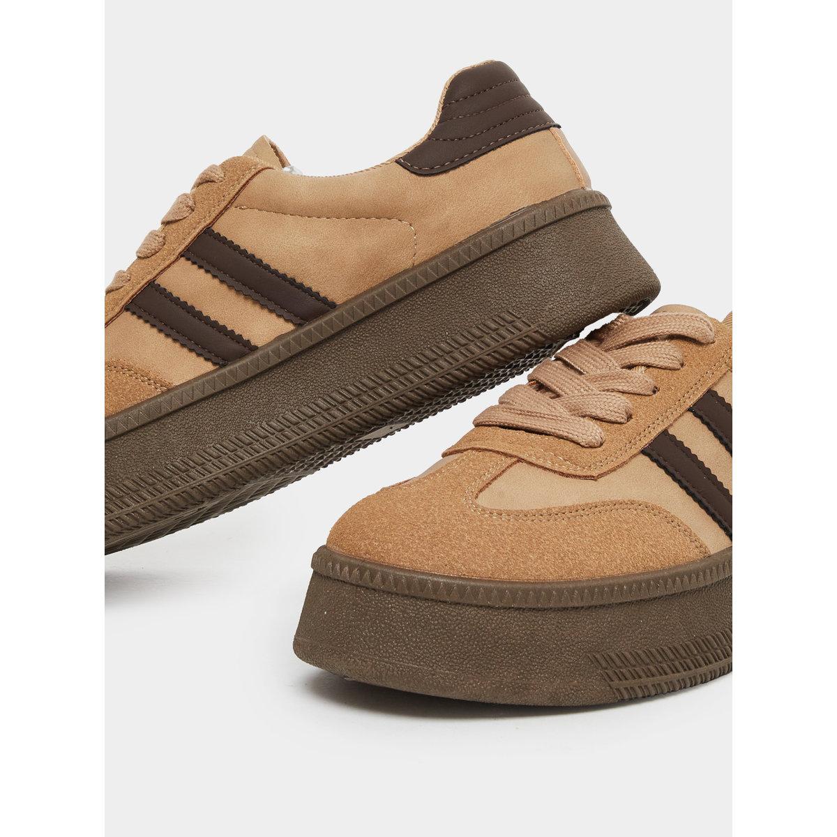 Styli Women Beige Platform Sneakers-women-shoes-sneakers-image-3