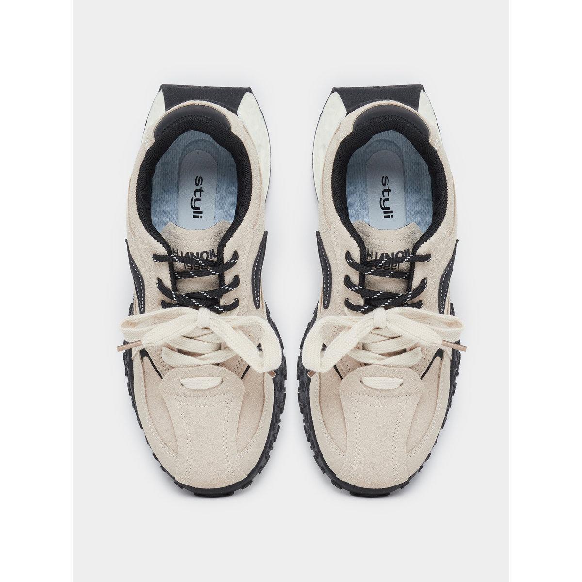 Styli Women Contrast Panel Lace Up Sneakers-women-shoes-sneakers-image-5