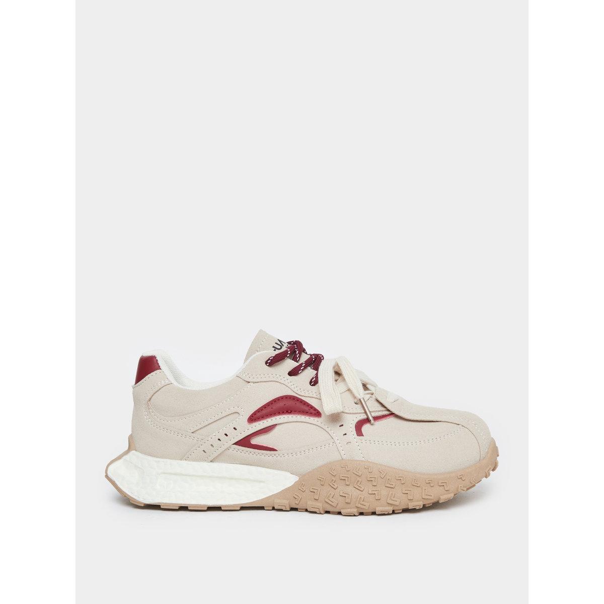 Styli Women Contrast Panel Lace Up Sneakers-women-shoes-sneakers-image-2