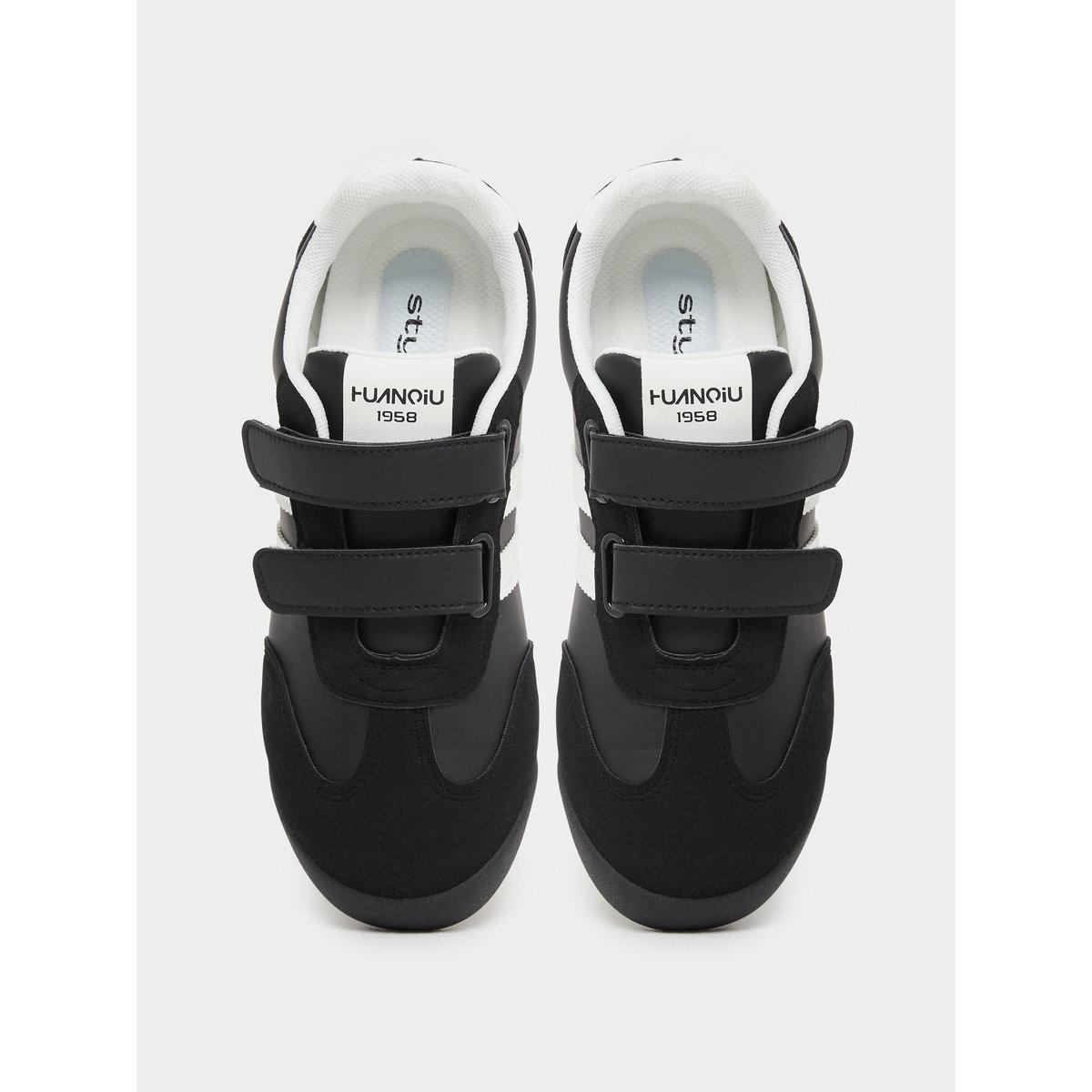 Styli Women Black Sneakers with Hook and Loop-women-shoes-sneakers-image-6