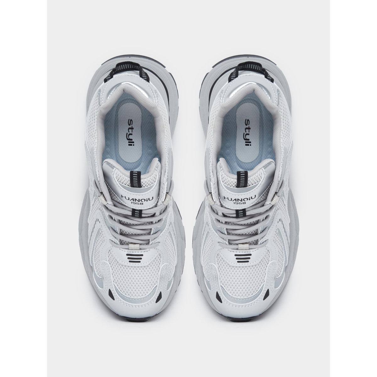 Styli Women Silver Metallic Chunky Sneakers-women-shoes-sneakers-image-5