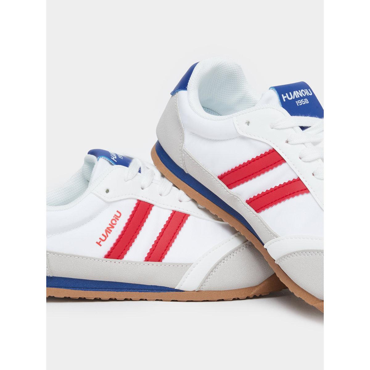 Styli Contrast Striped Lace Up Sneakers-women-shoes-sneakers-image-4