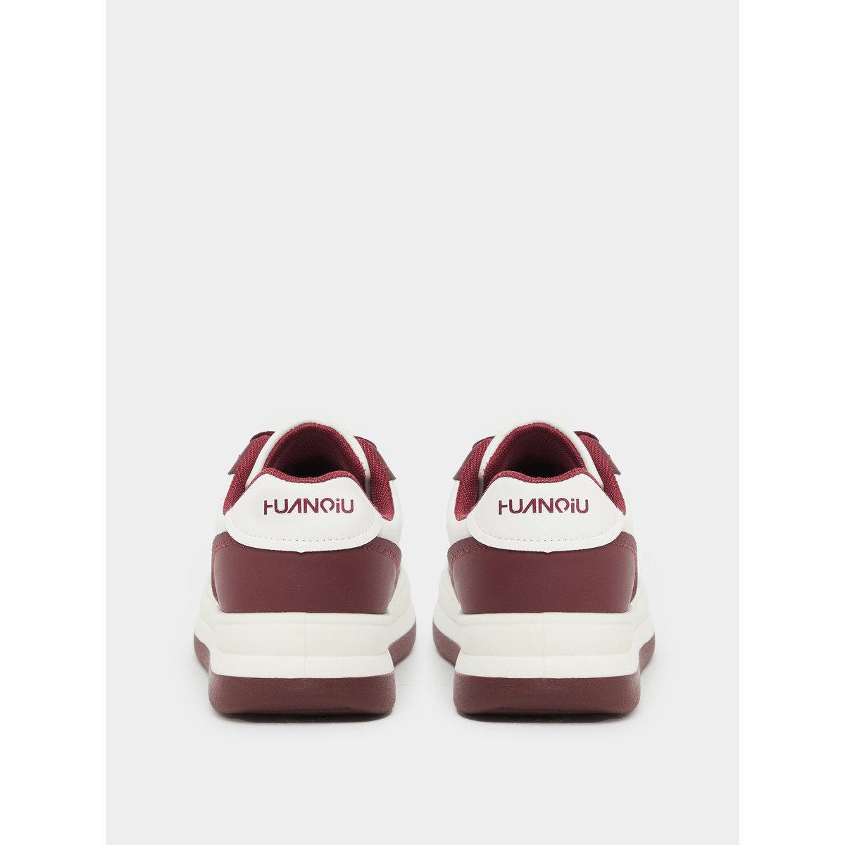 Styli Women Burgundy Contrast Panel Sneakers-women-shoes-sneakers-image-5