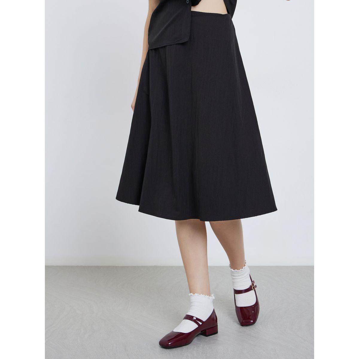 طقم منسق من تنورة وبلوزة سادة-women-clothing-coordsets-image-4