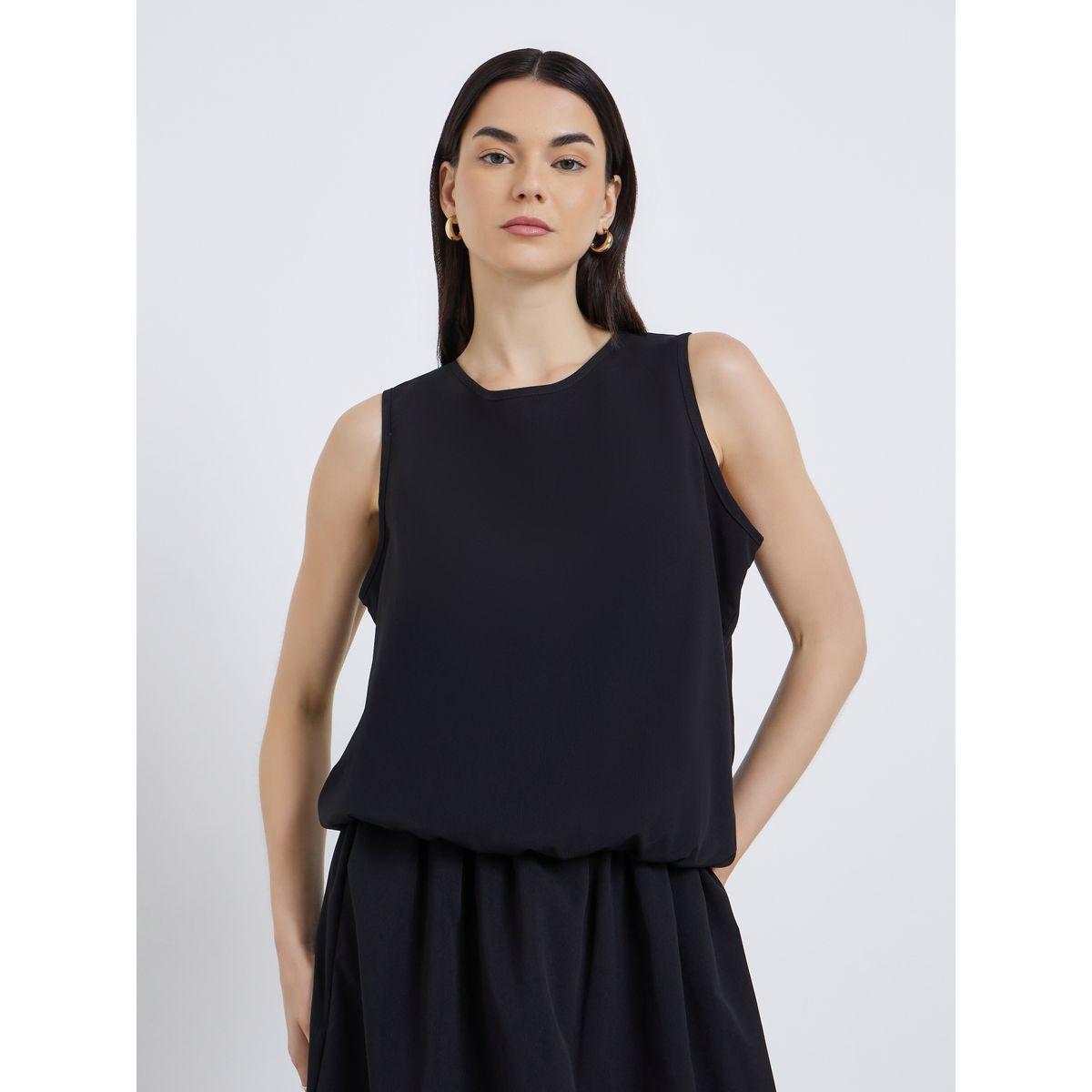 طقم منسق من تنورة وبلوزة سادة-women-clothing-coordsets-image-2