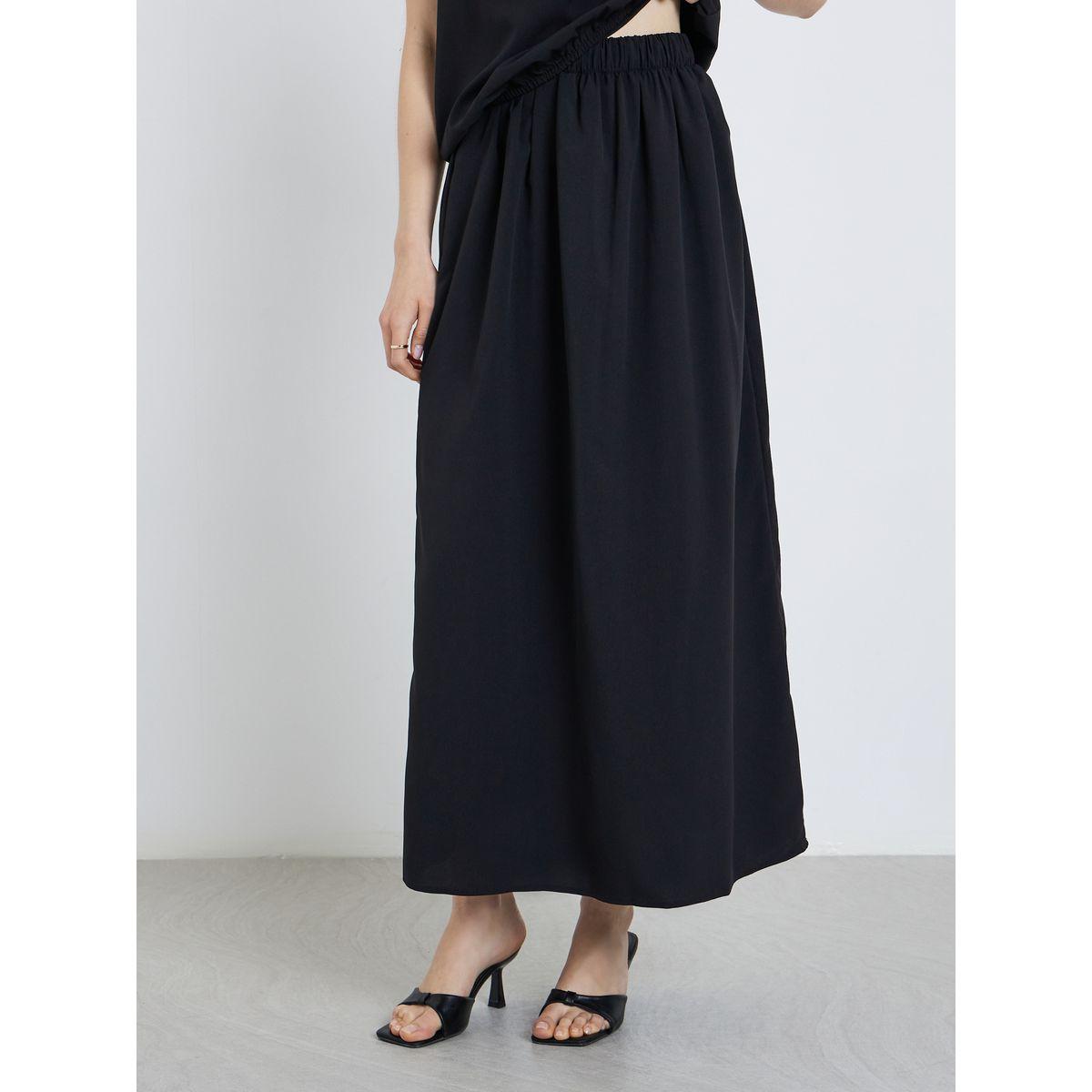 طقم منسق من تنورة وبلوزة سادة-women-clothing-coordsets-image-5