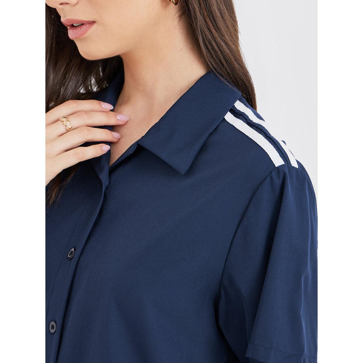 Styli Women Side Stripe Shirt and Wide Leg Pants Co-Ords-women-clothing-coordsets-image-3