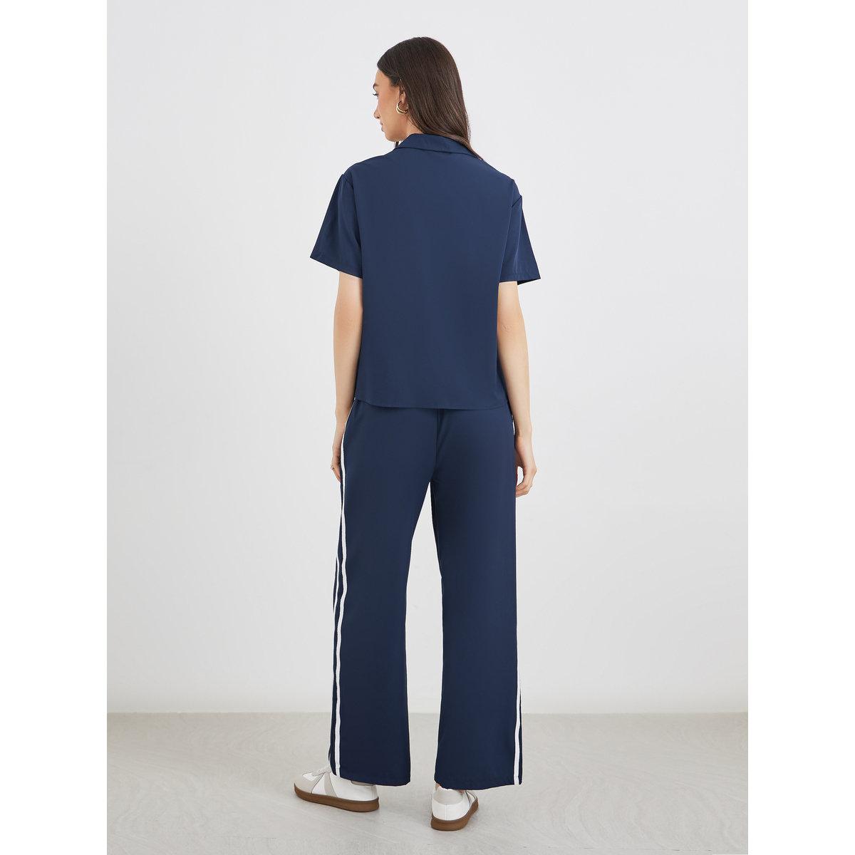 طقم منسق من بنطال وبلوزة مخططة-women-clothing-coordsets-image-5